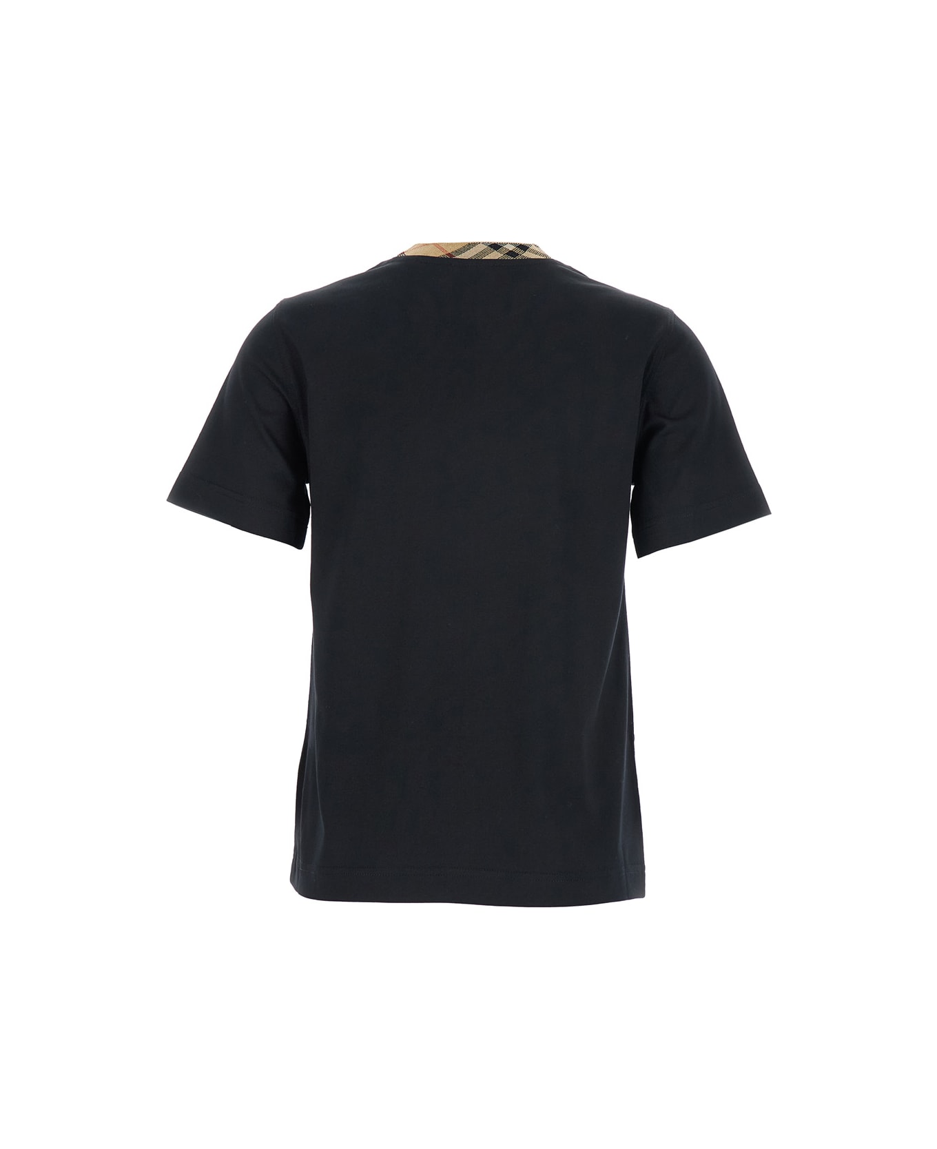 Burberry Black Cotton T-shirt - BLACK