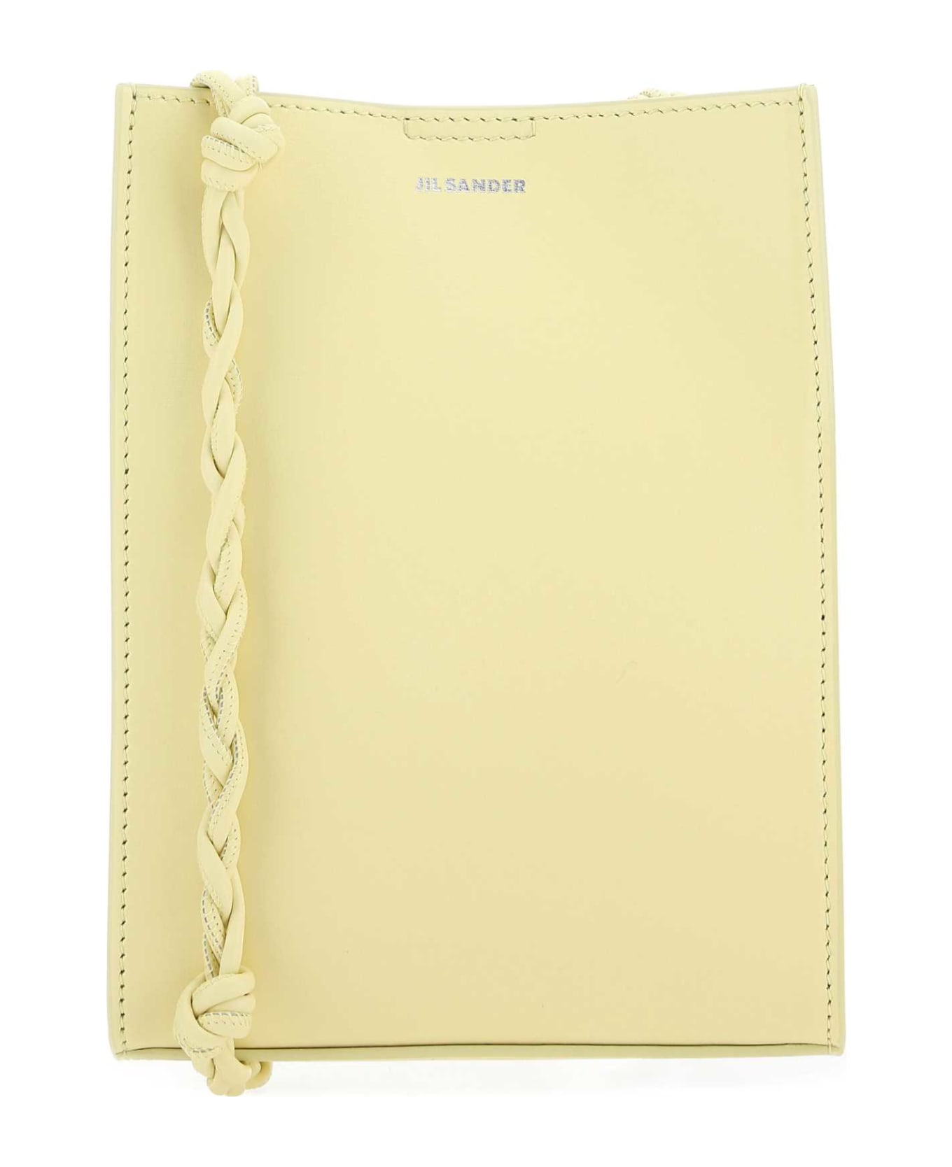 Jil Sander Pastel Yellow Leather Small Tangle Shoulder Bag - 742