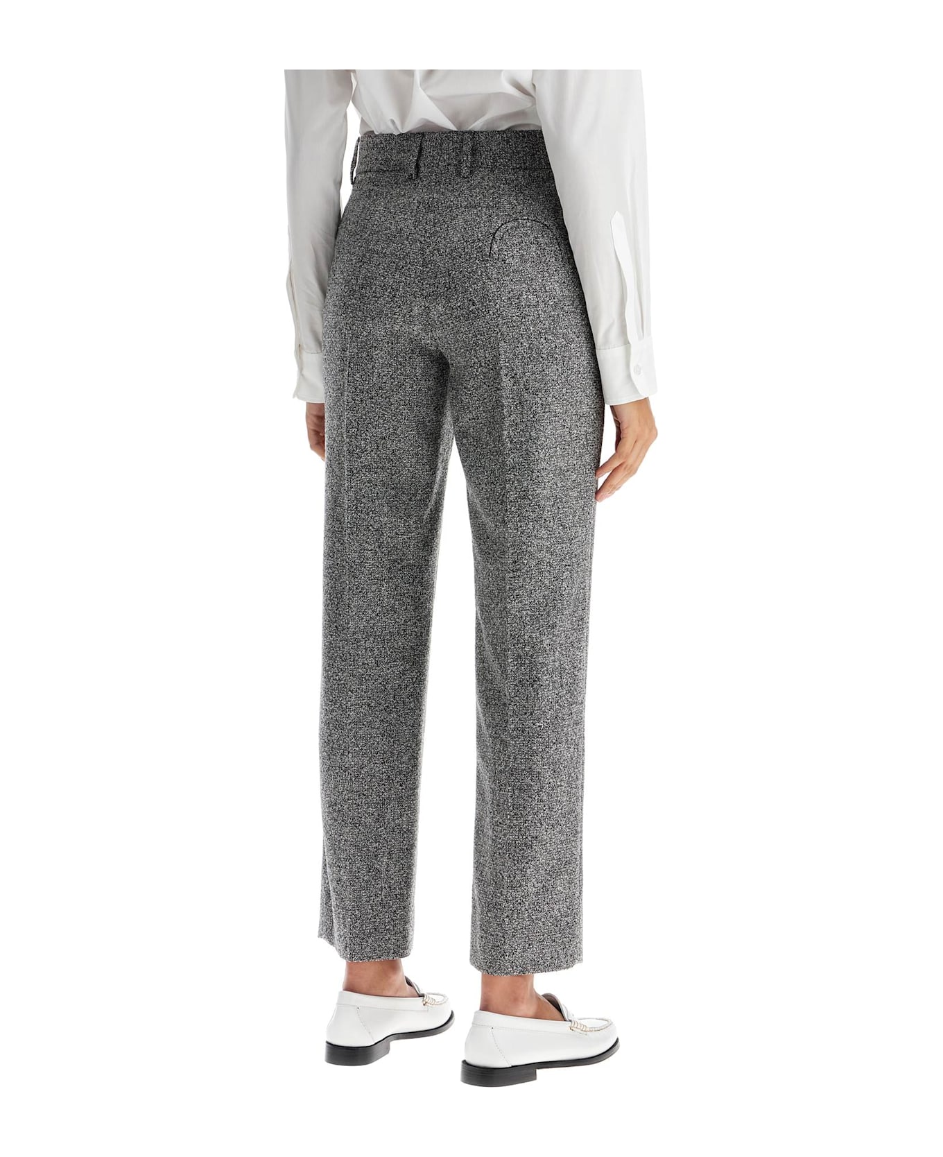 Blazé Milano 'koru Nana Virgin Wool Trousers - BLACK WHITE (Grey)