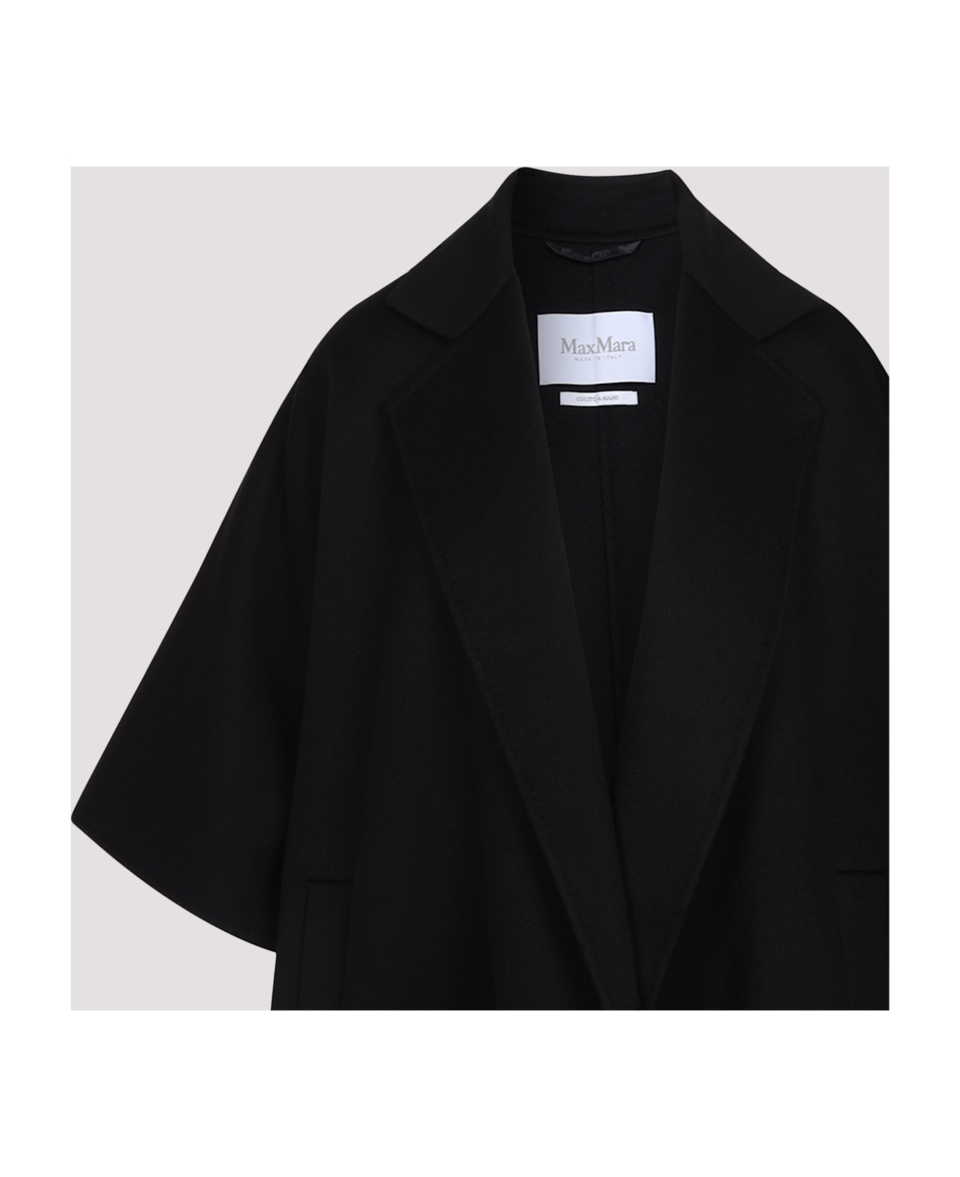 マックスマーラ Max Mara Gitano SS Coat Camel drap cape coat, black | 