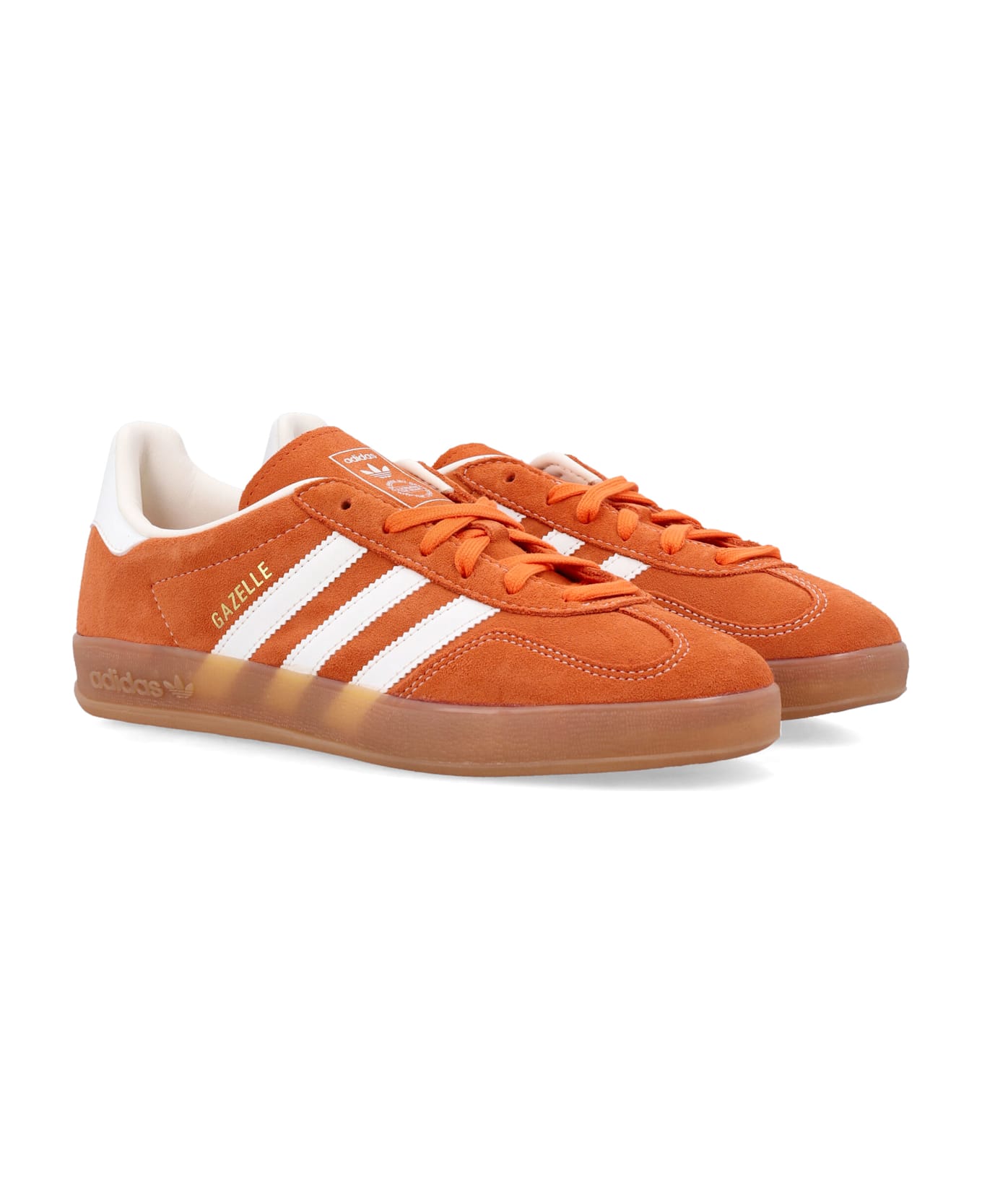 Adidas Originals Gazelle Indoor Leather Sneakers - ORANGE
