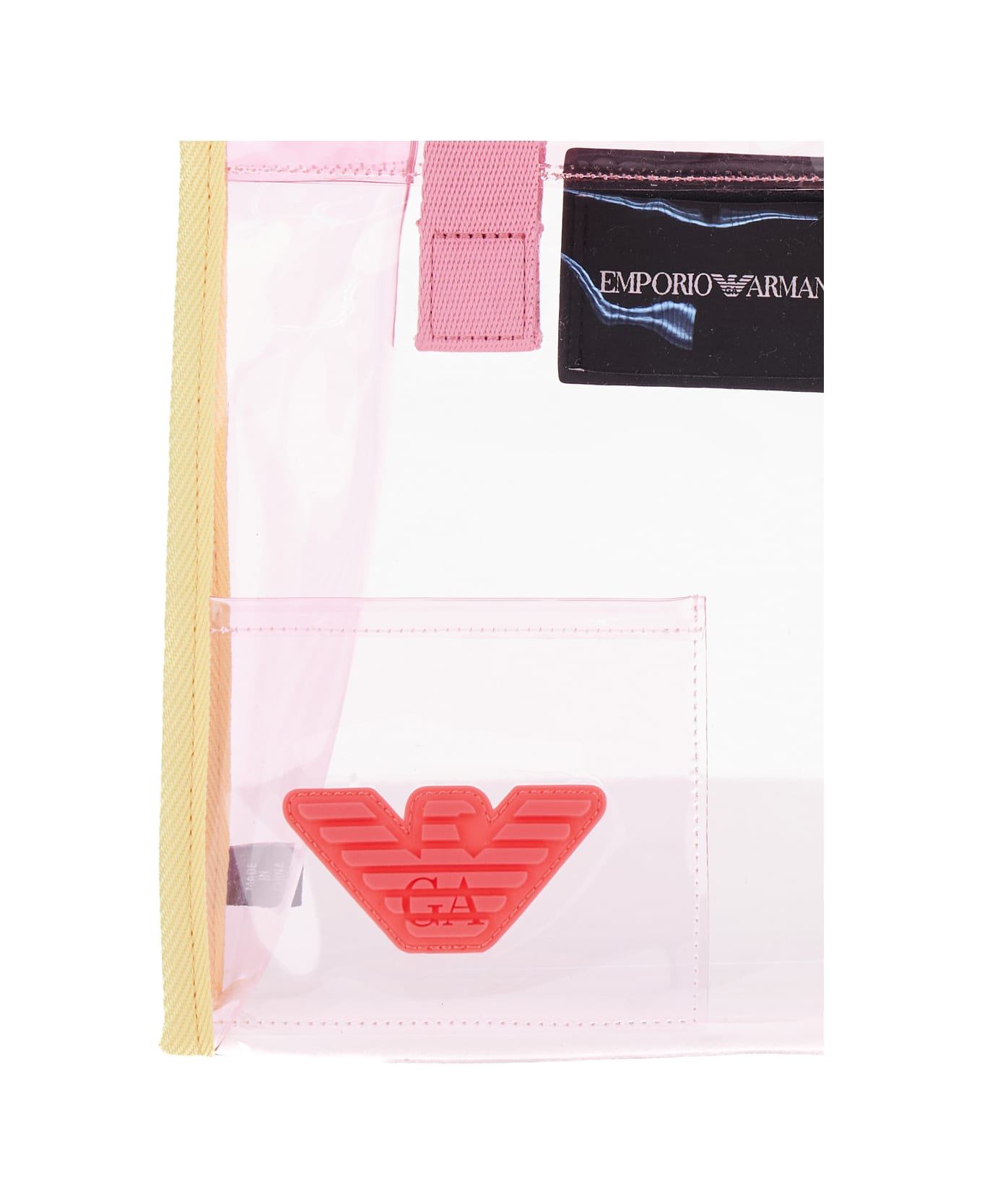 Emporio Armani Multicolor Crossbody Bag With Logo Patch In Pvc Girl - Multicolor