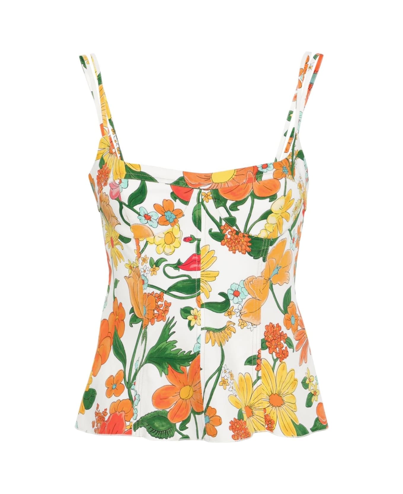 Stella McCartney Floral-print Peplum Top - Multicolor