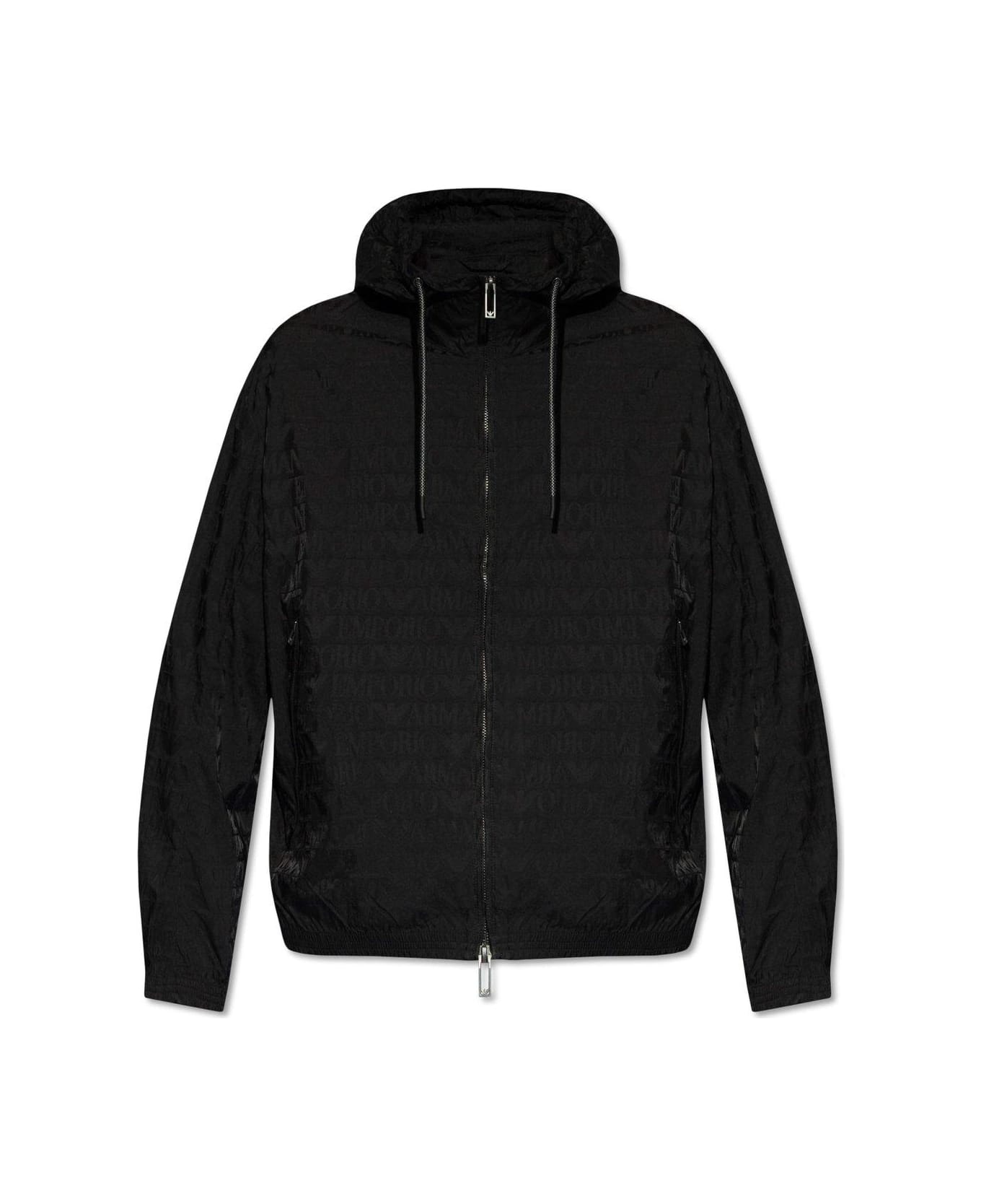 Emporio Armani Hooded Jacket - Black ジャケット