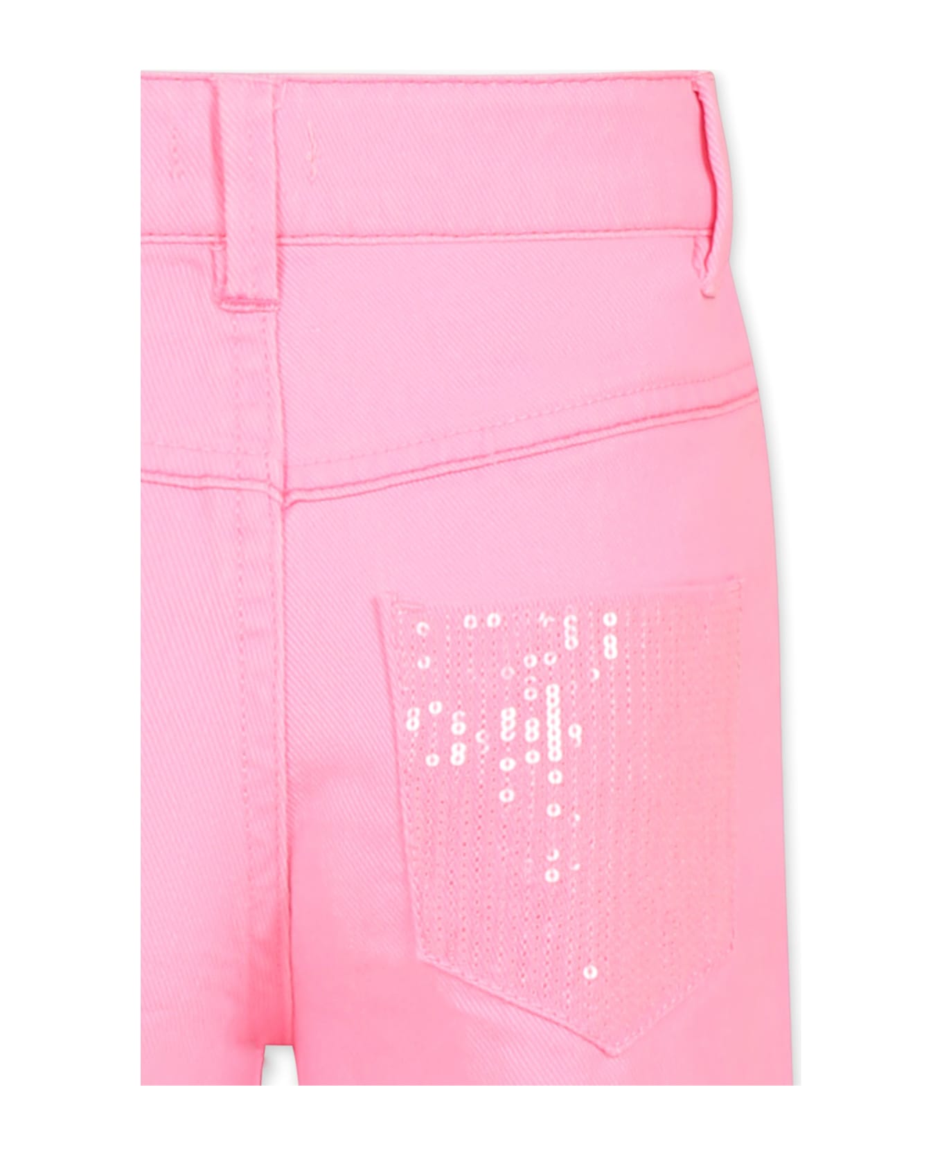 Billieblush Pink Jeans For Girl With Sequins - Pink