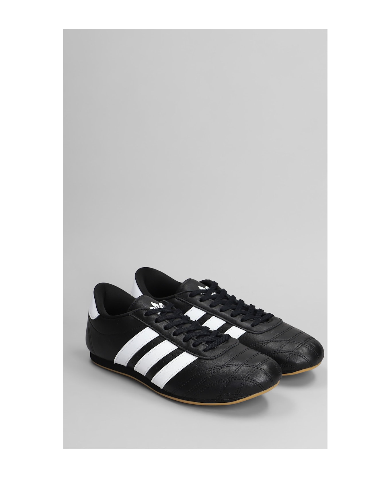 Adidas Taekwondo Lace Sneakers In Black Leather - black