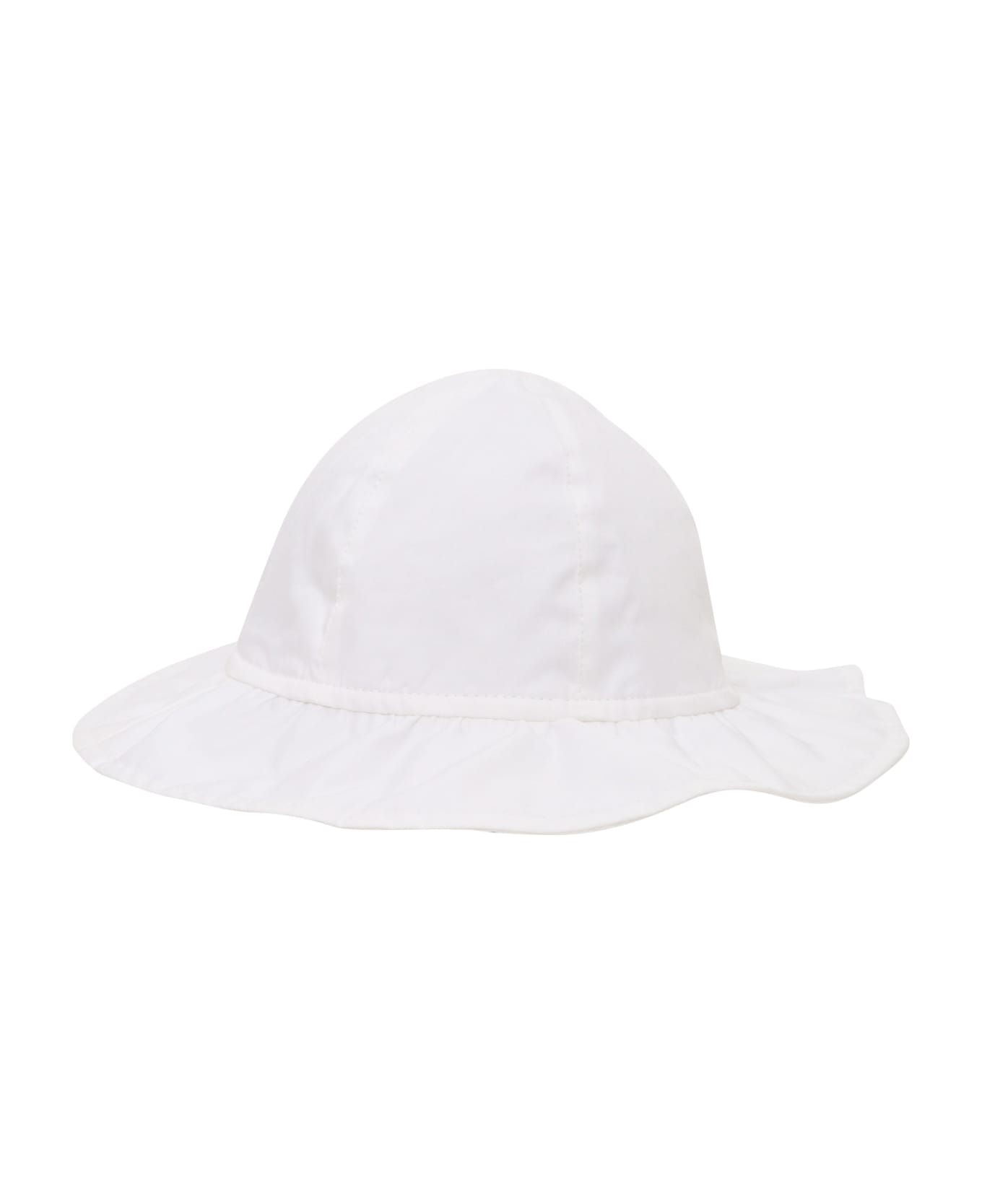 Il Gufo Hat With Bow - WHITE