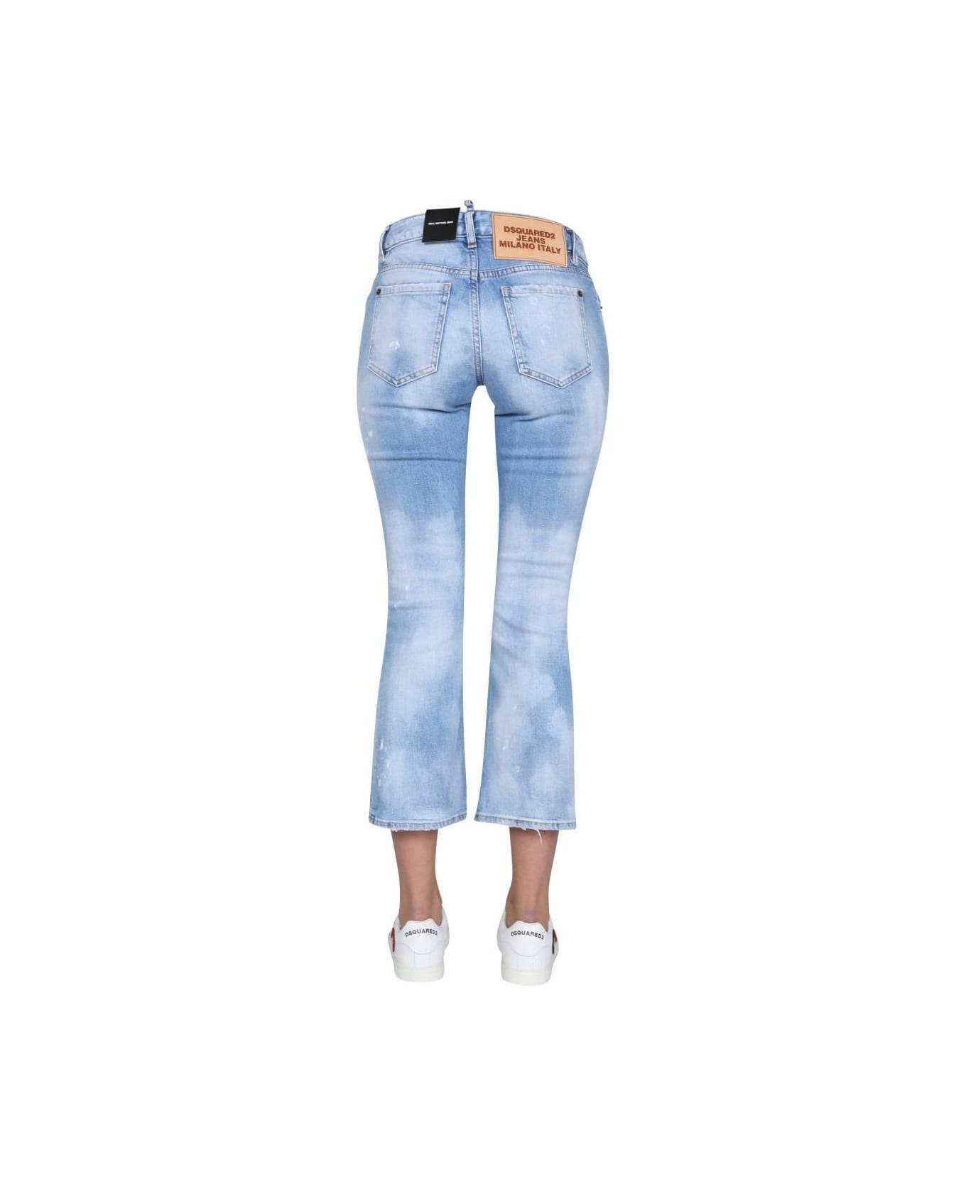 Dsquared2 Kick-flared Cropped Jeans - Navy blue