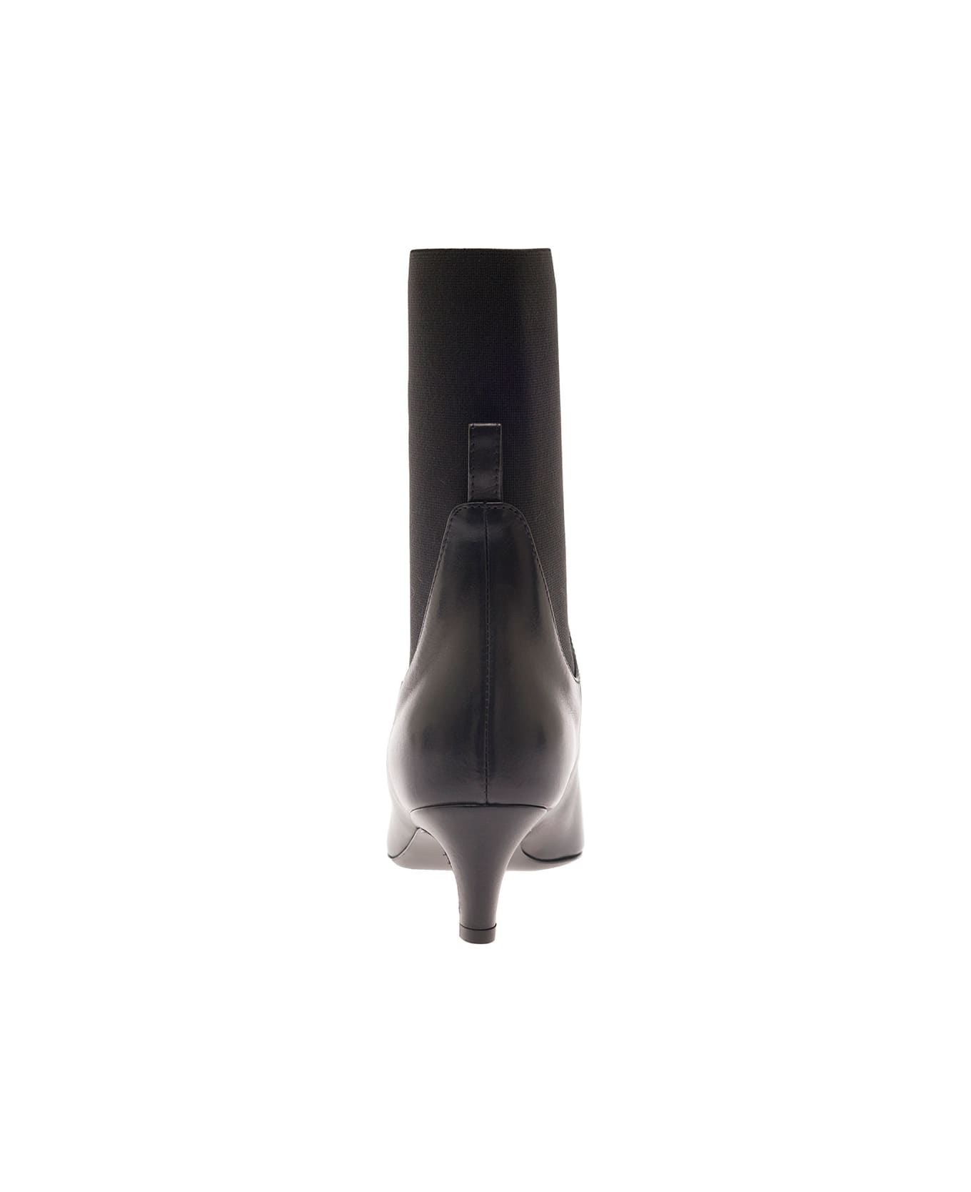 Totême The Mid Heel Leather Boot - Black