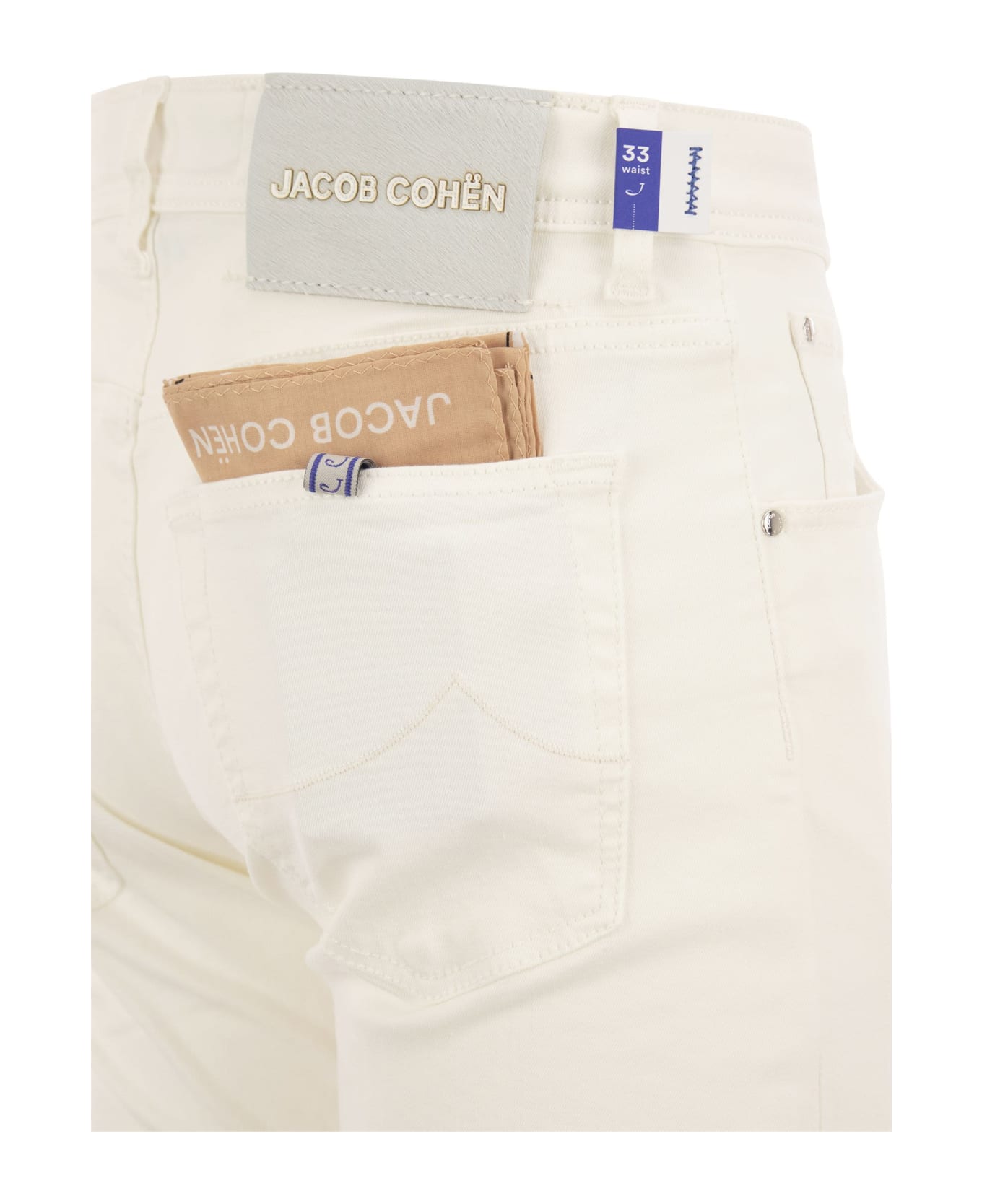 Jacob Cohen Nick - Slim-fit Five-pocket Trousers - White ボトムス