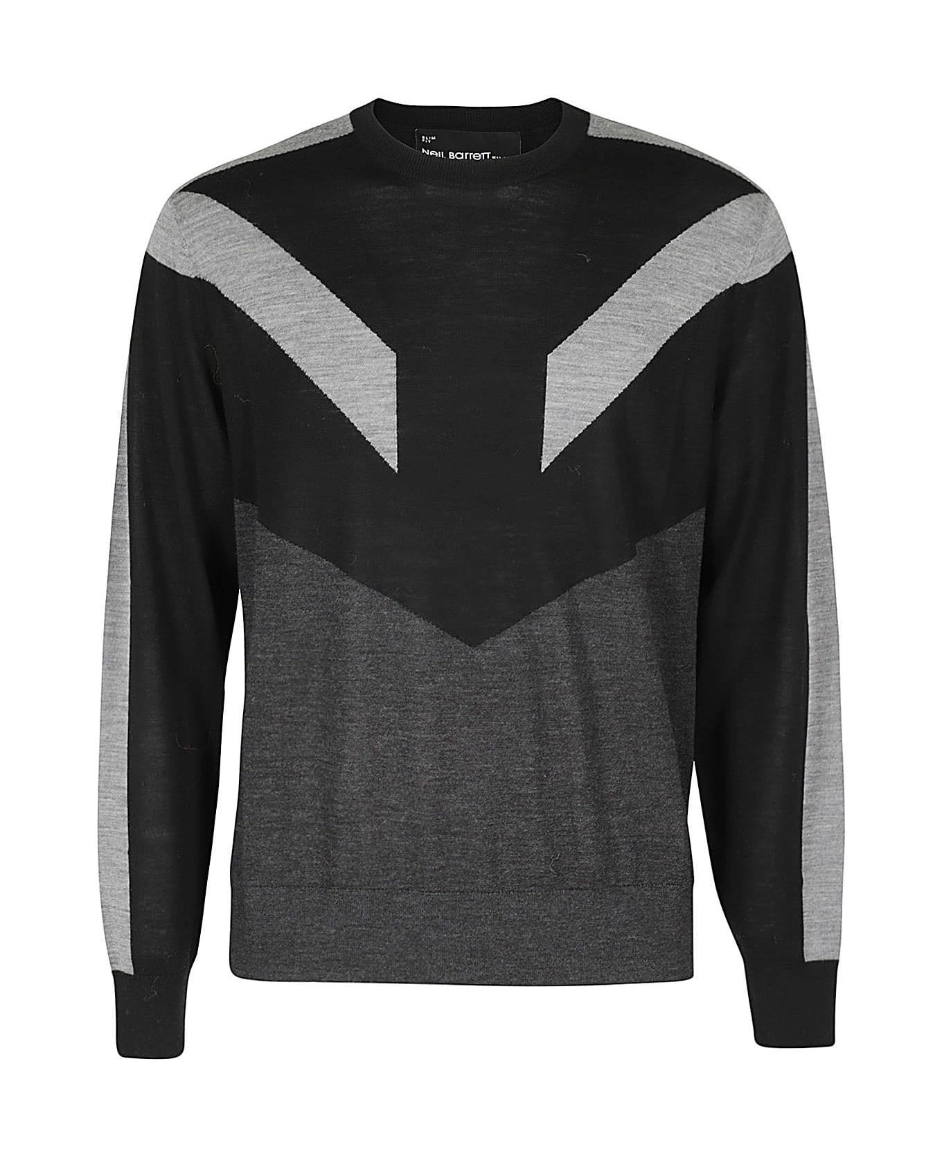 Neil Barrett Modernist Wool Light Sweater - Blacks フリース