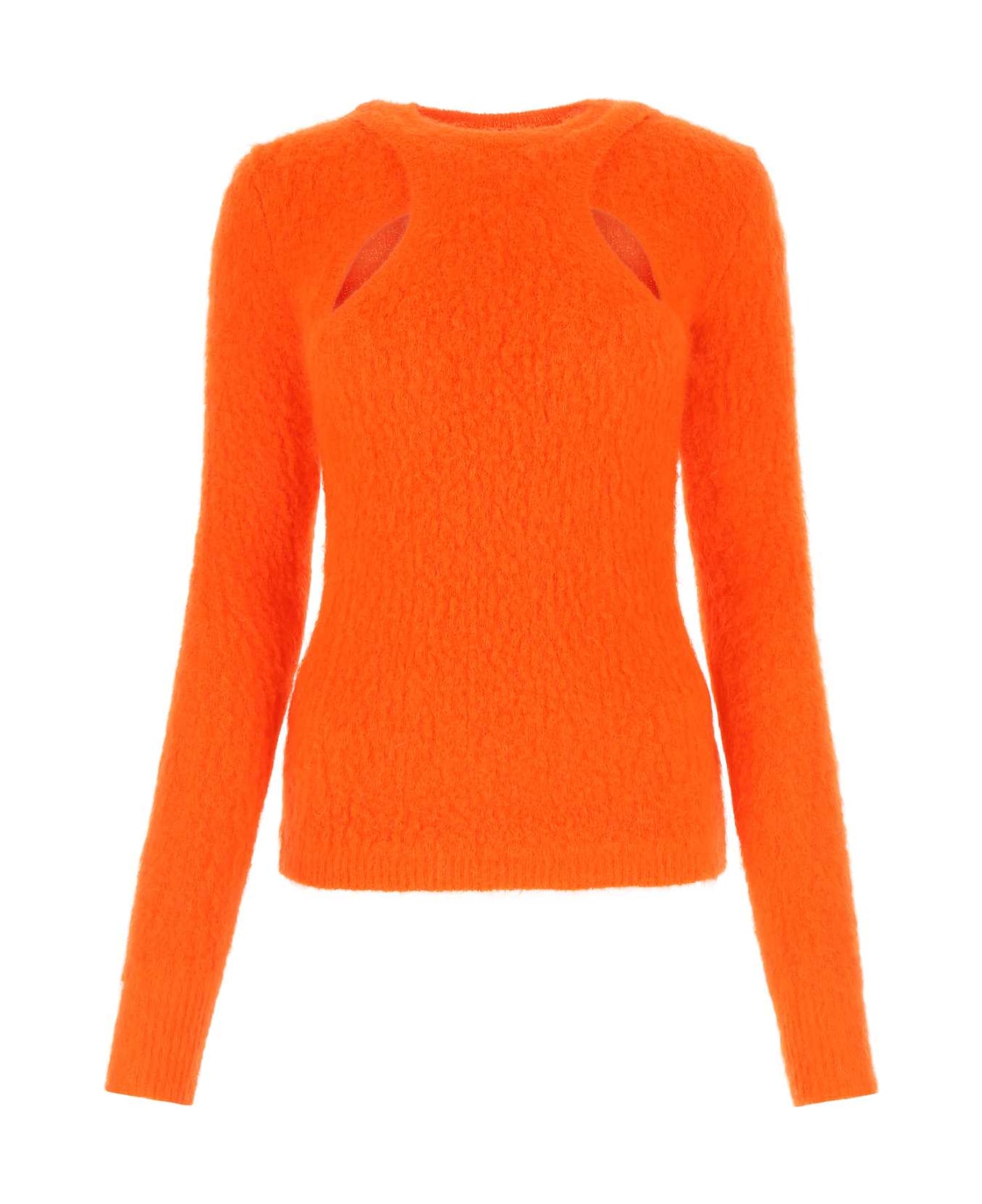 Isabel Marant Fluo Orange Mohair Blend Alford Sweater - 11OR