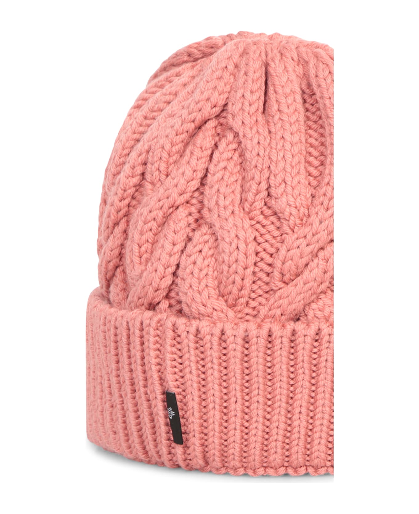 Moncler Grenoble Dark Pink Wool Beanie Hat - 53K