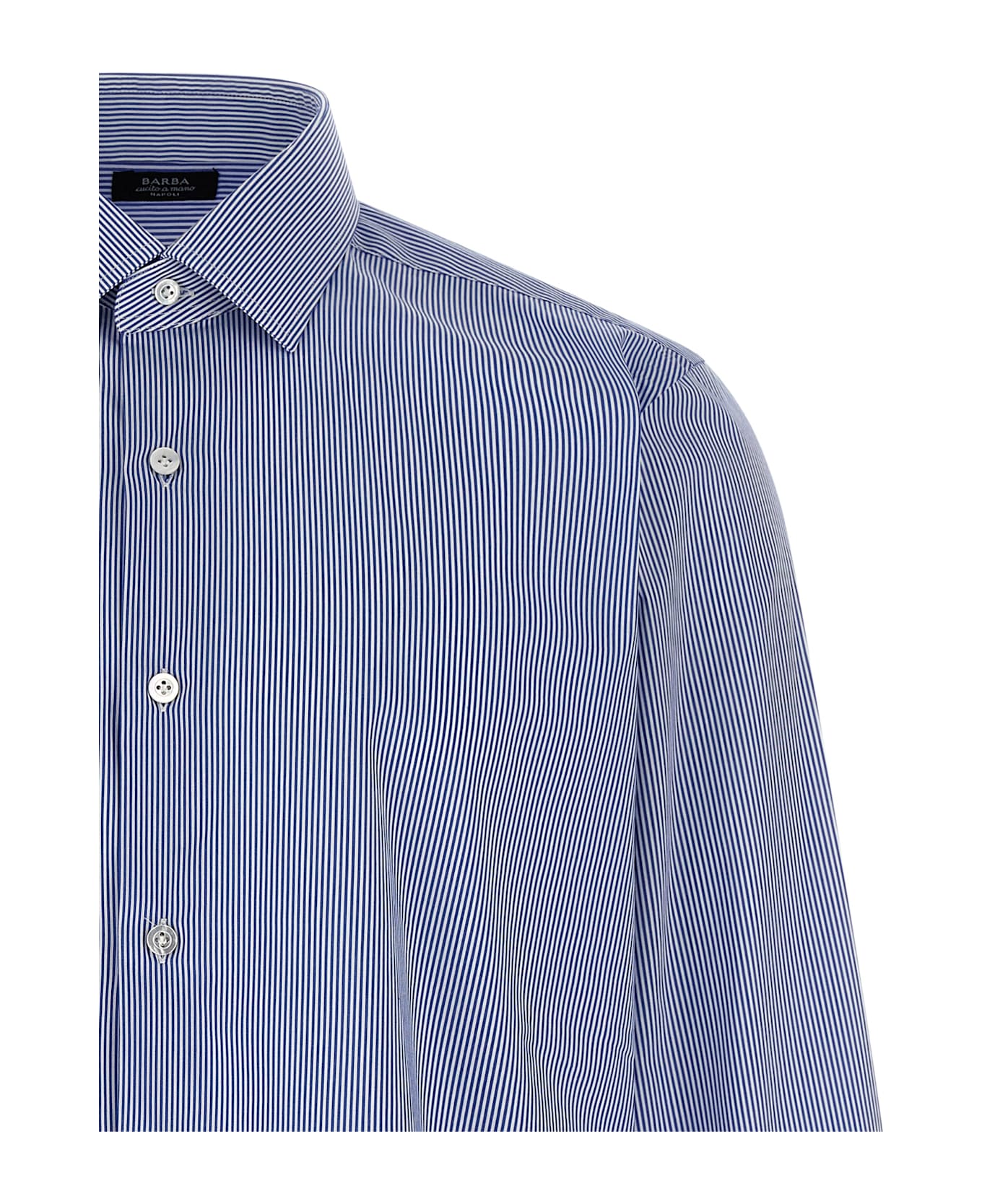 Barba Napoli Striped Shirt - Light Blue