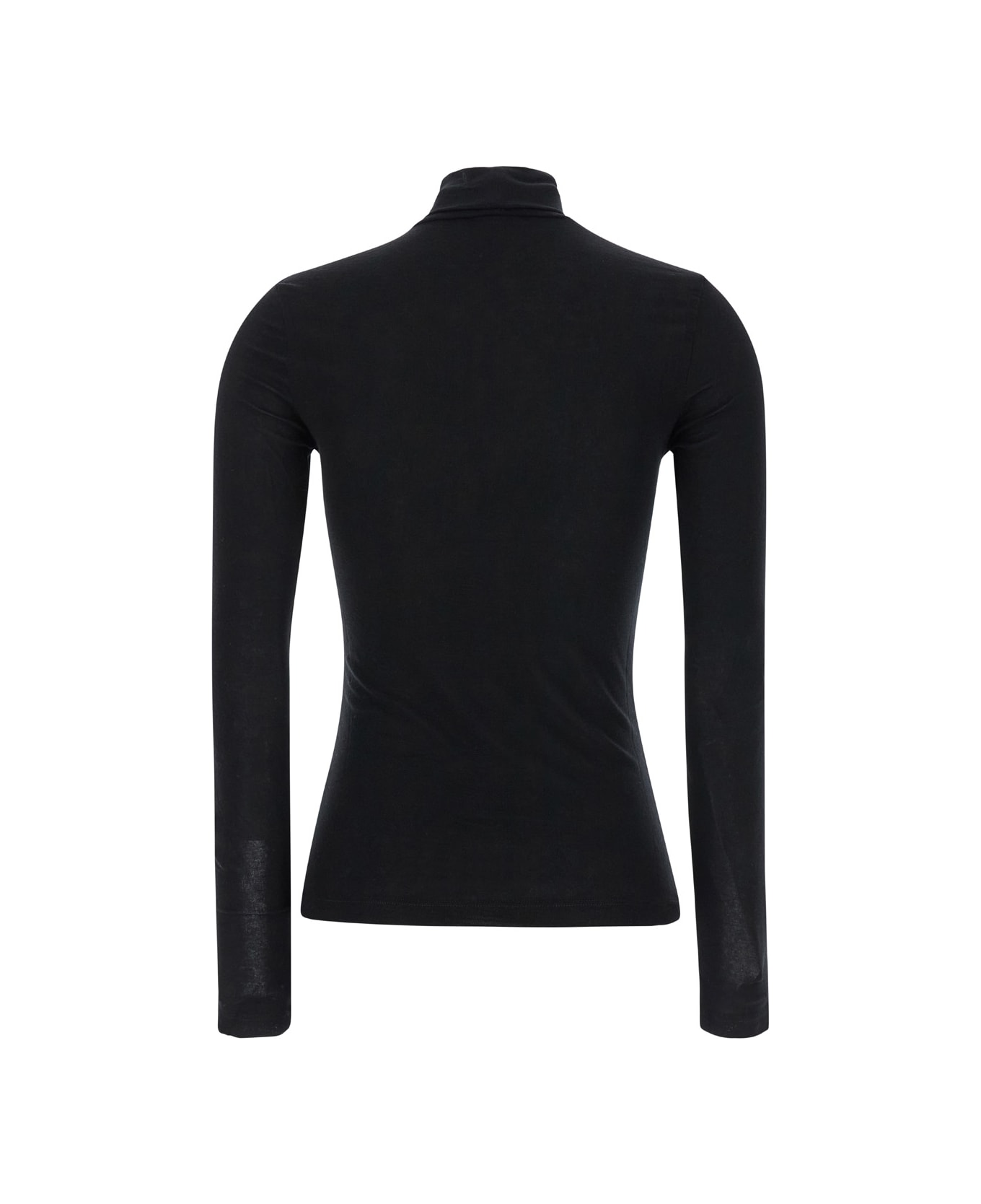 AGOLDE Black Long Sleeve Turtleneck In Stretch Fabric Woman - Black