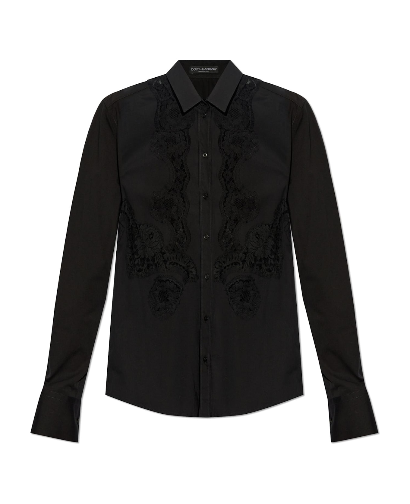Dolce & Gabbana Shirt With Lace - Black