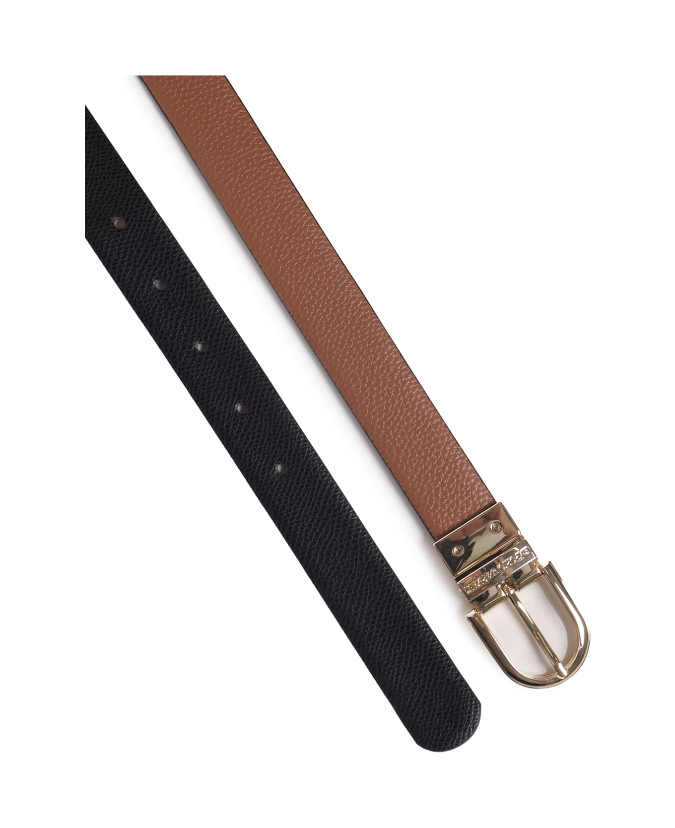 Emporio Armani Leather Belt - Beige