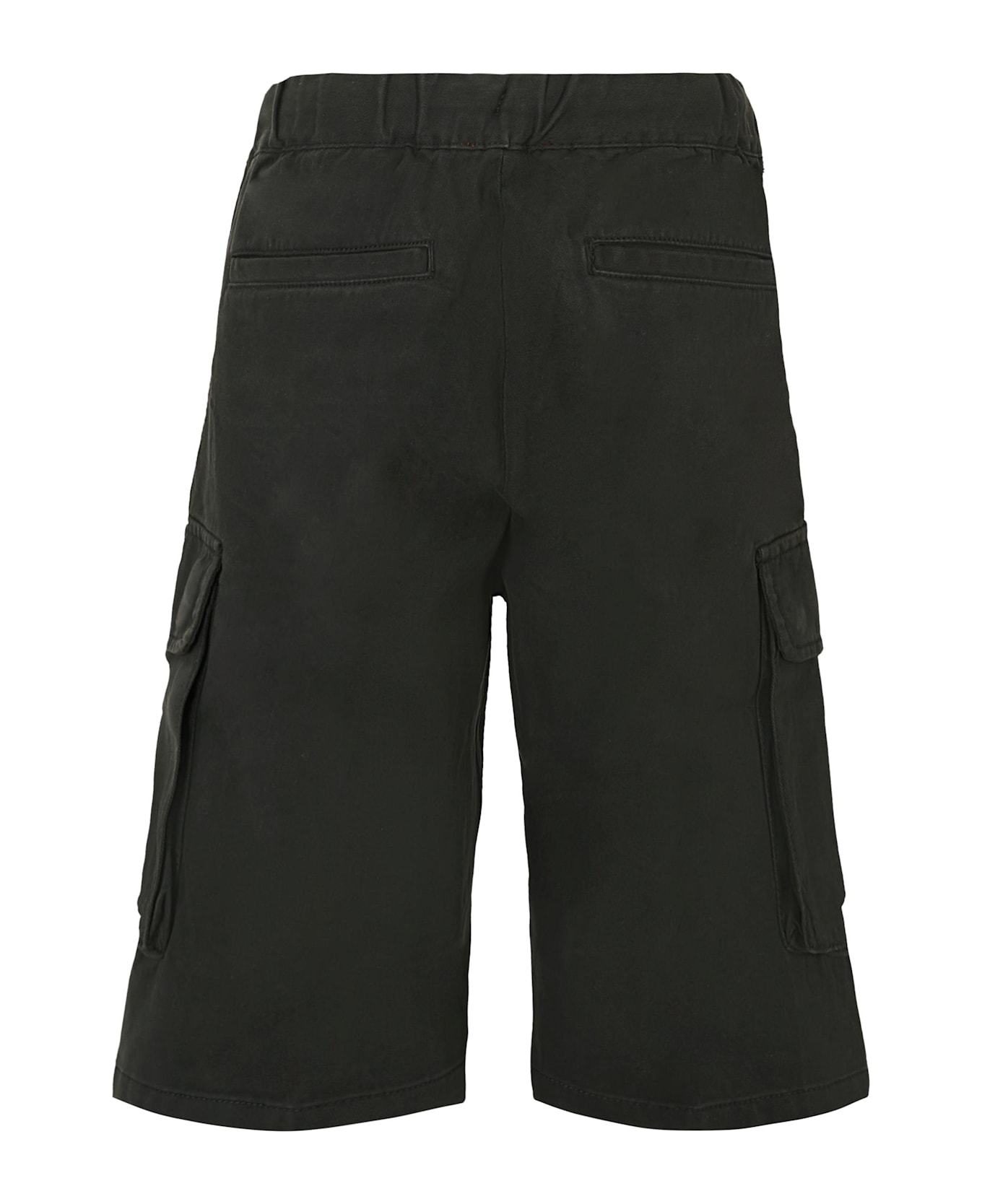 Diesel Black Shorts For Boy With Logo - Black
