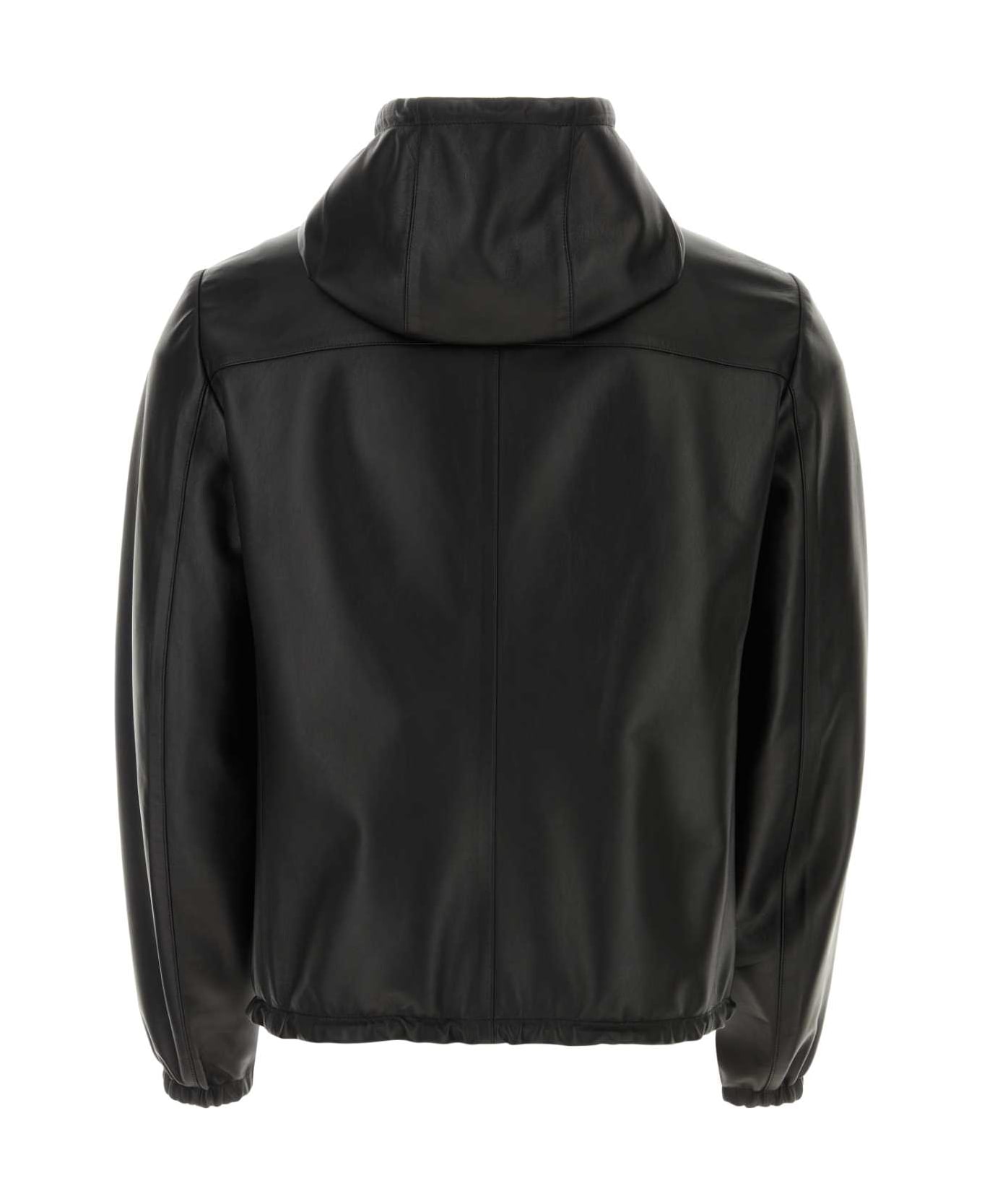 Prada Black Nappa Leather Reversible Jacket - NERO