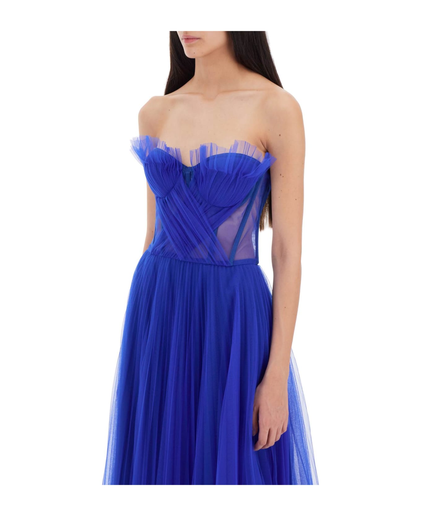 19:13 Dresscode Long Bustier Dress - ELECTRIC BLUE (Blue) ワンピース＆ドレス