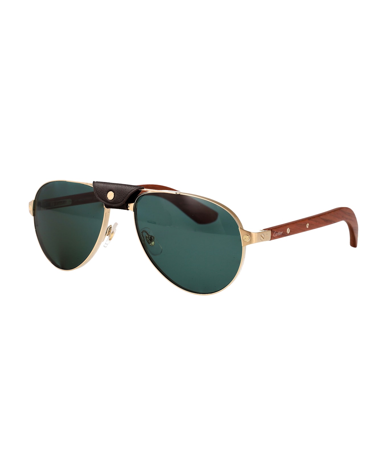 Cartier Eyewear Ct0495s Sunglasses - GOLD BROWN GREEN