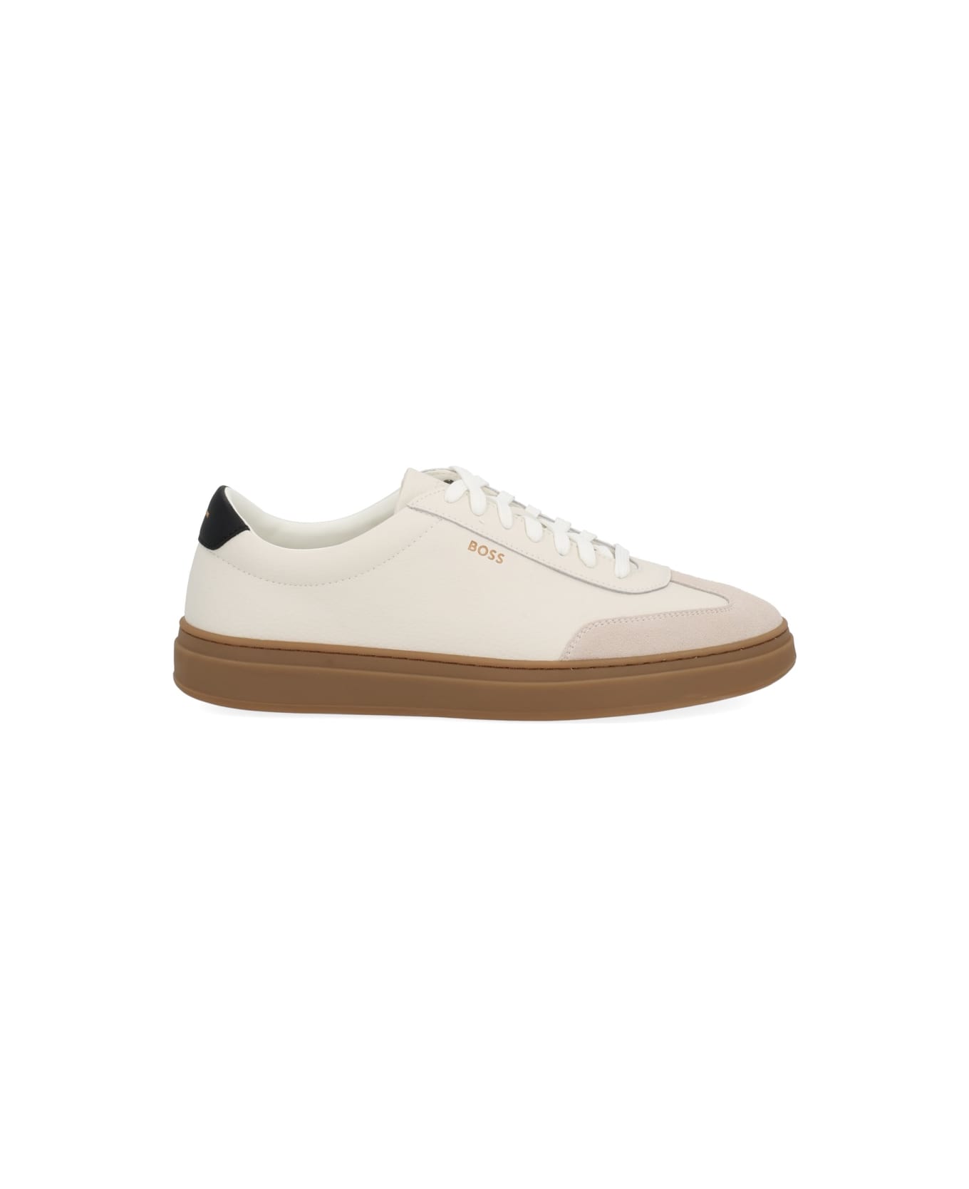 Hugo Boss Leather Sneaker - WHITE