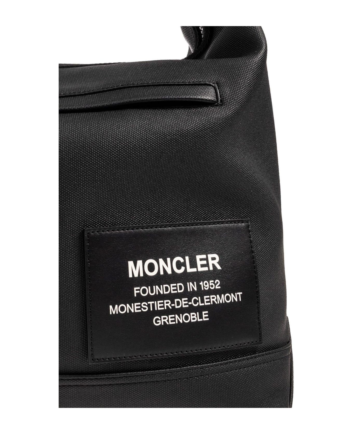Moncler Nakoa Logo Patch Top Handle Bag - Black