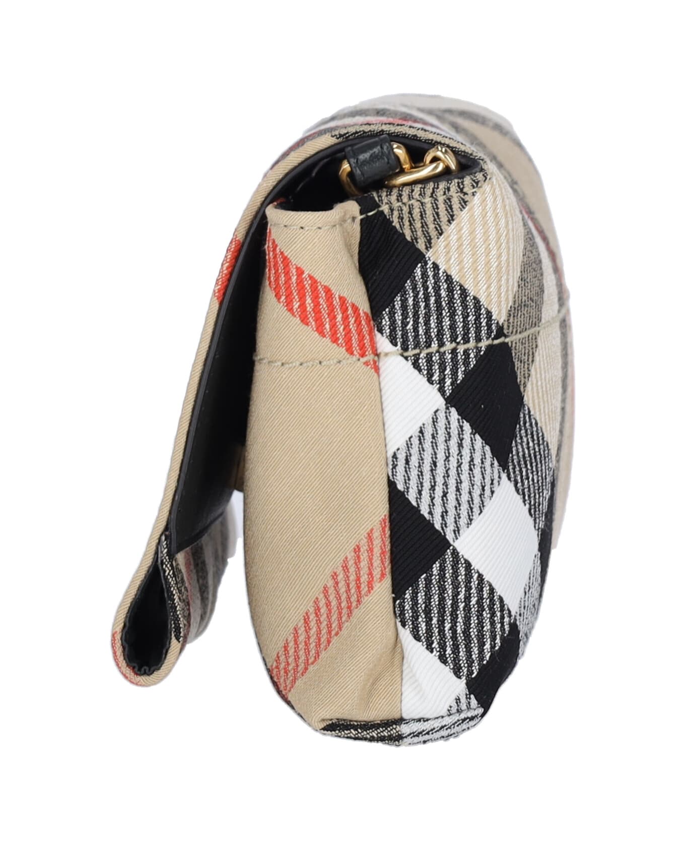 Burberry 
check
 Crossbody Bag In Beige Polyester Blend - Beige