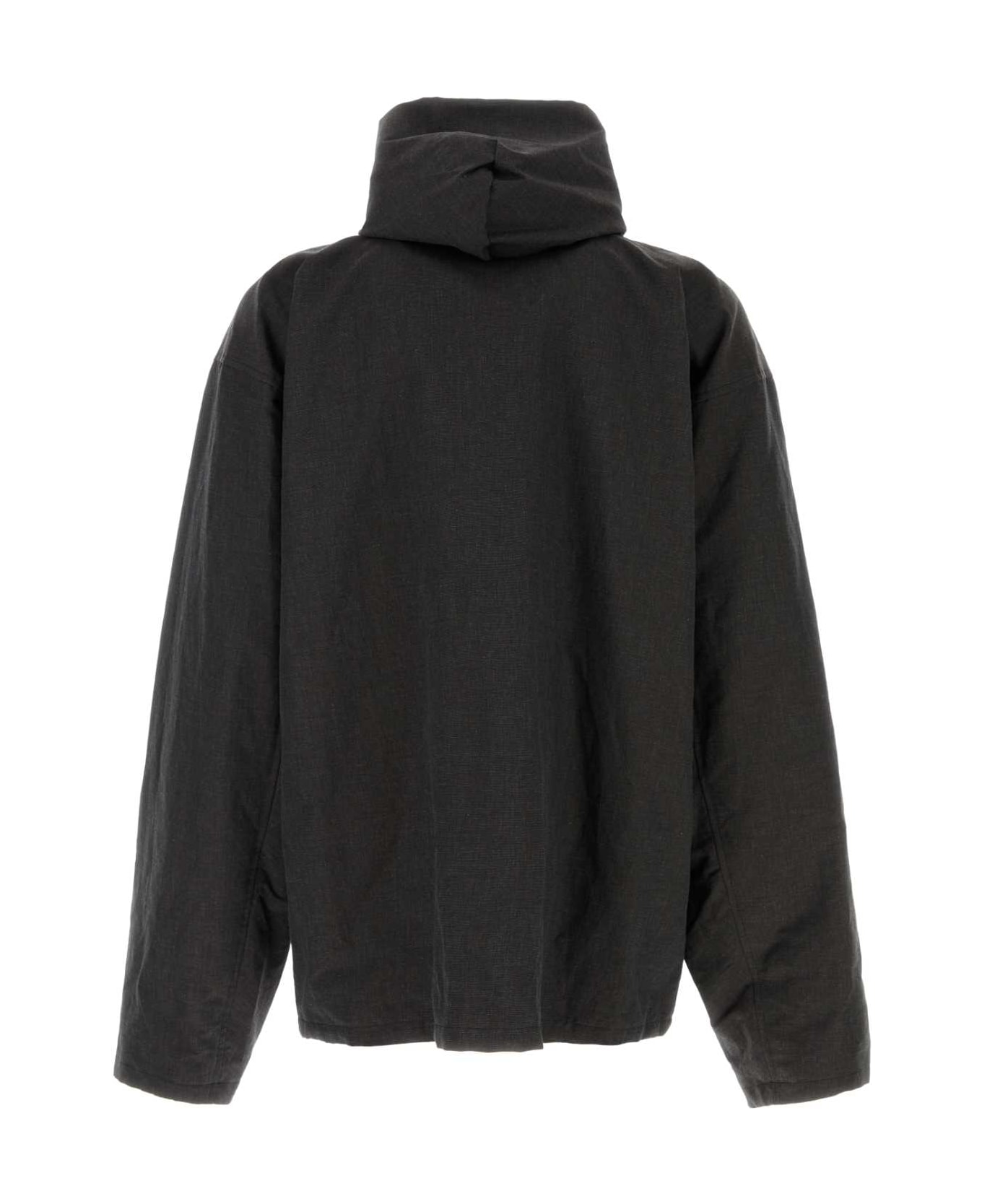 Balenciaga Slate Linen Blend Jacket - Black