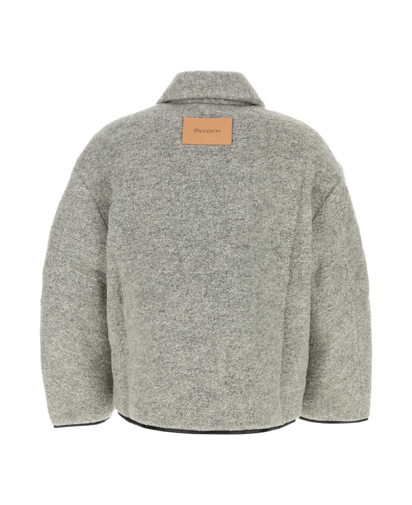 J.W. Anderson Melange Light Grey Wool Blend Jacket - LIGHTGREYMELANGE
