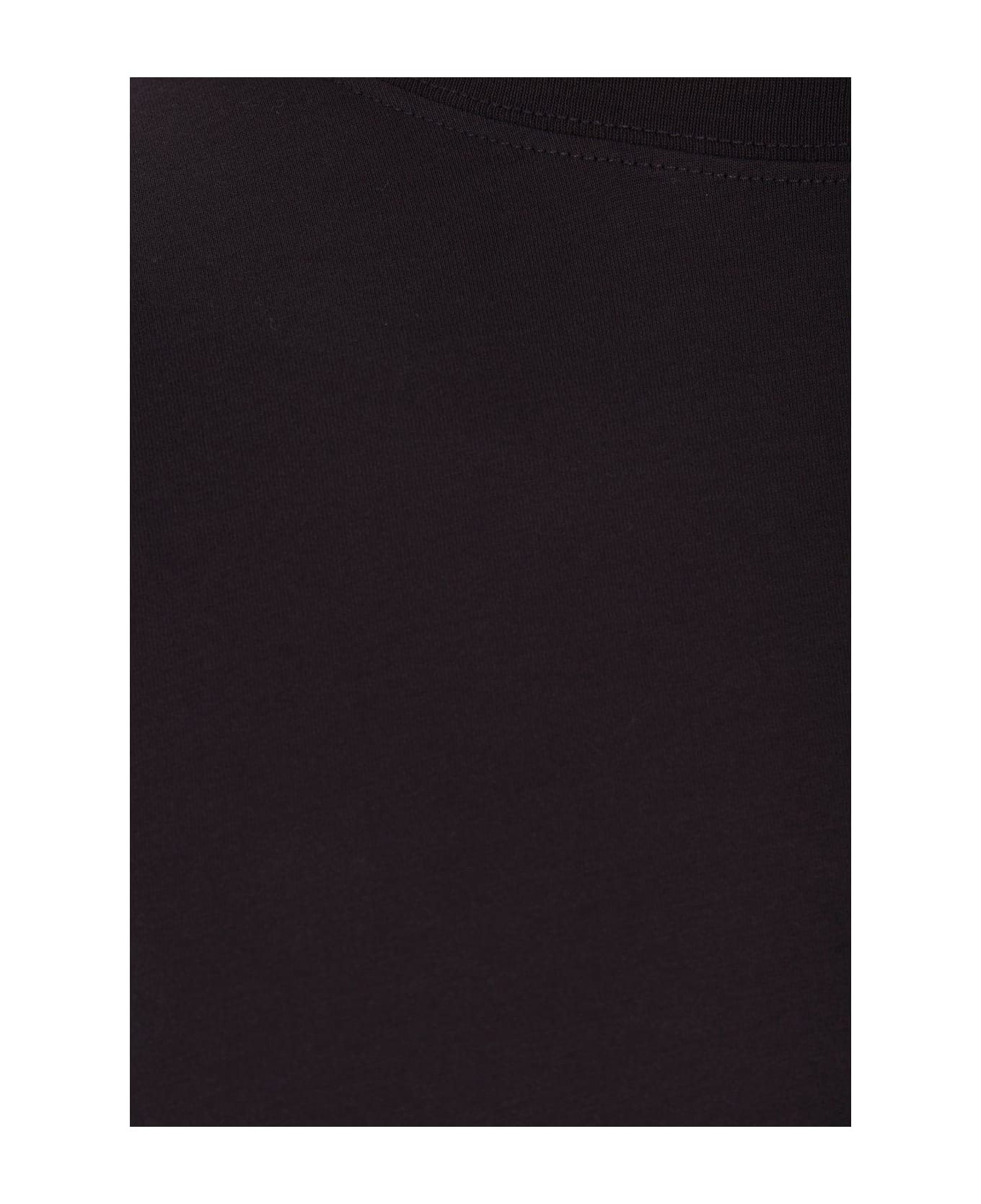 Zegna Logo Embroidered Crewneck T-shirt - BLUE