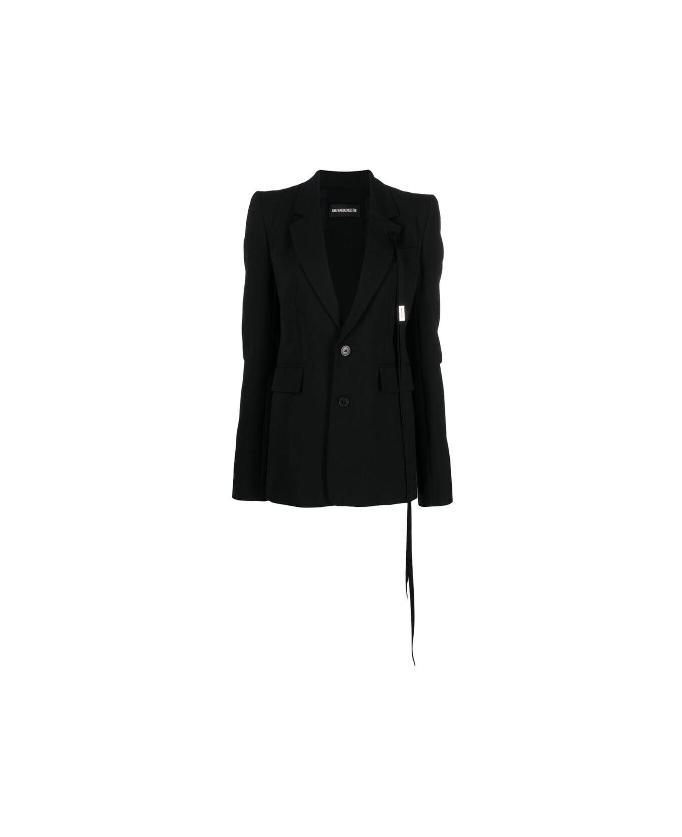 Ann Demeulemeester Tassle Detailed Jacket - BLACK ブレザー