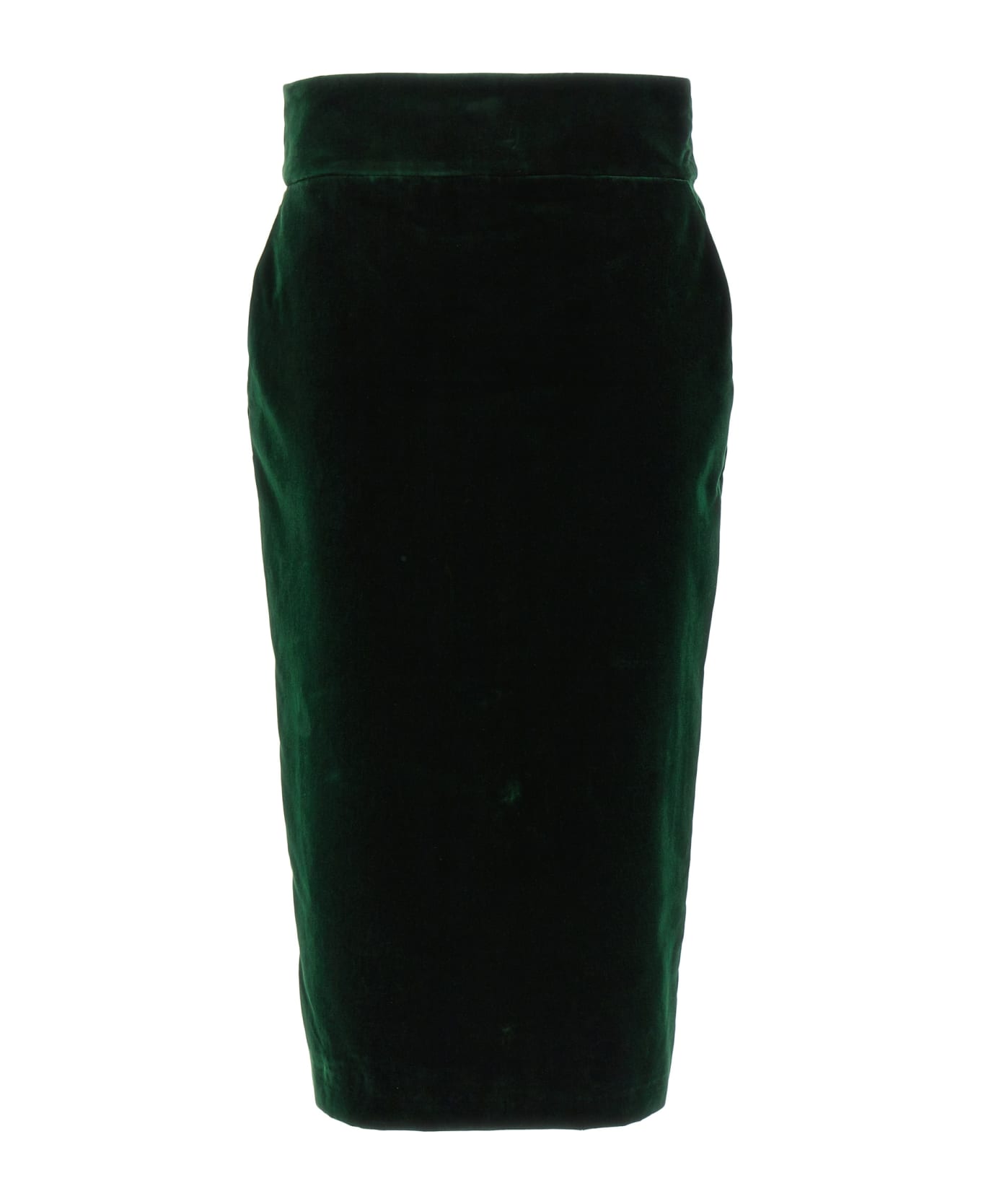 Alexandre Vauthier Velvet Midi Skirt - Green