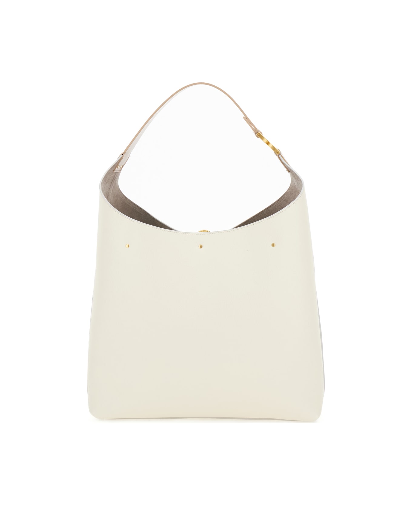 Chloé 'marcie' White Hobo Bag With Tassels In Grained Leather Woman - White