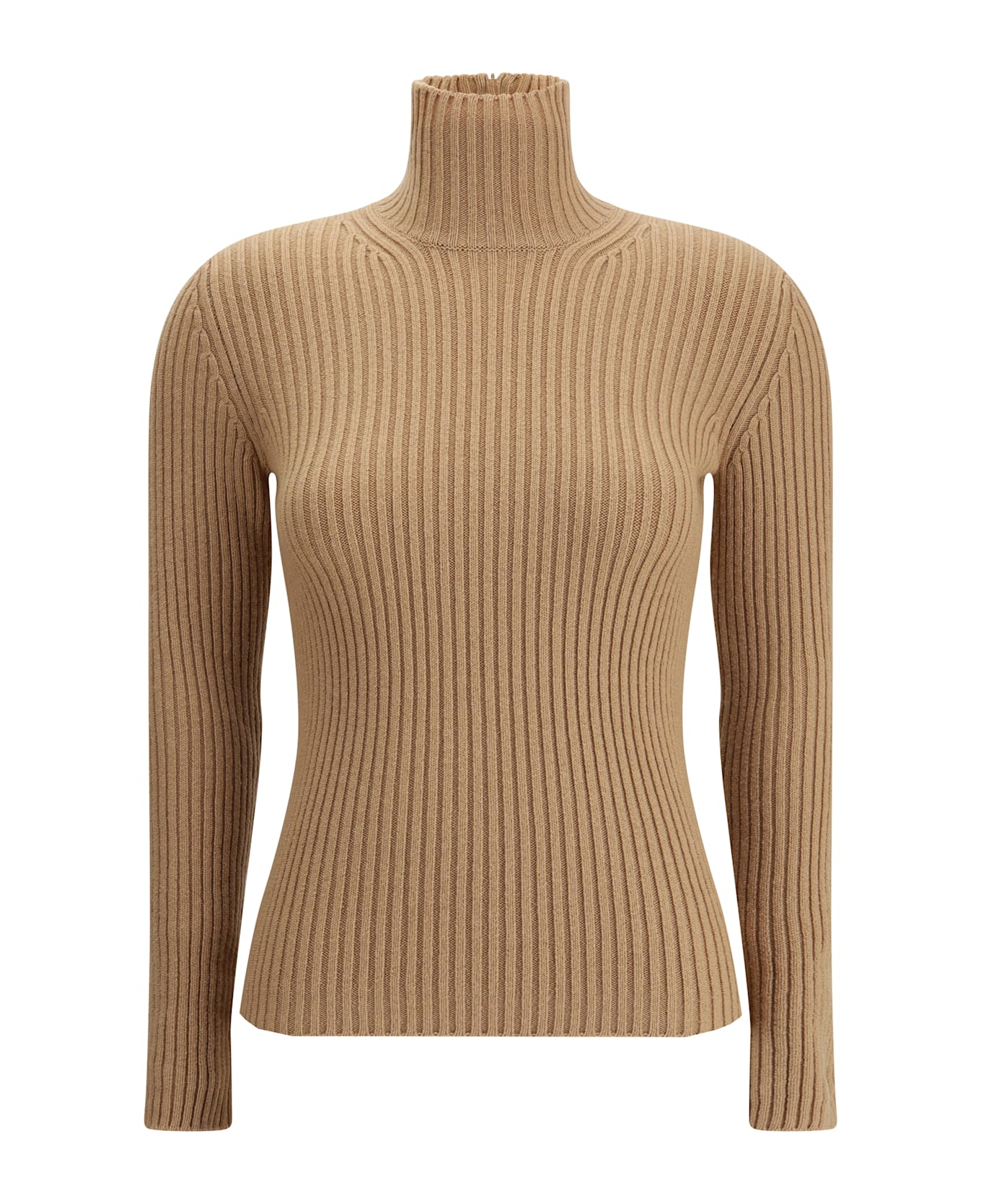 Max Mara Ribbed Long-sleeve T-shirt - Beige