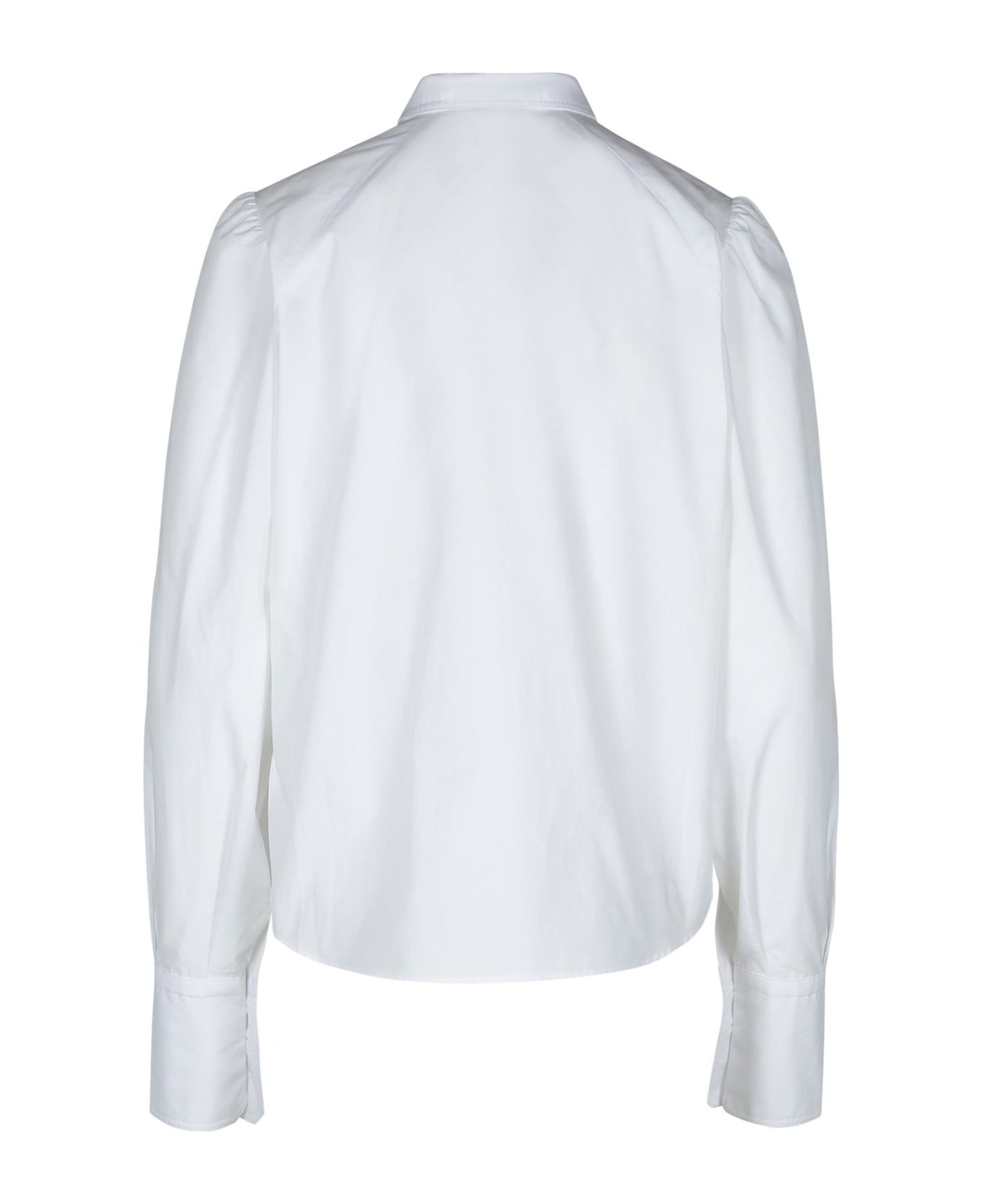Patou 'ascot' White Cotton Blouse - White