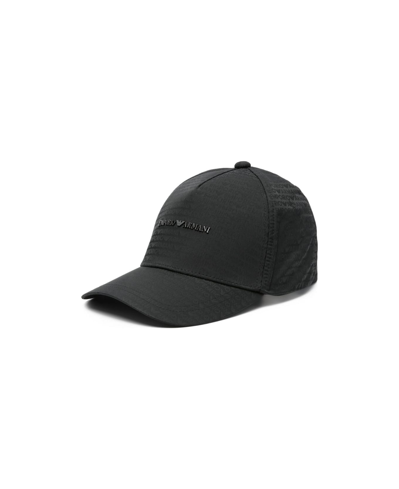 Emporio Armani Logo Baseball Cap - Black