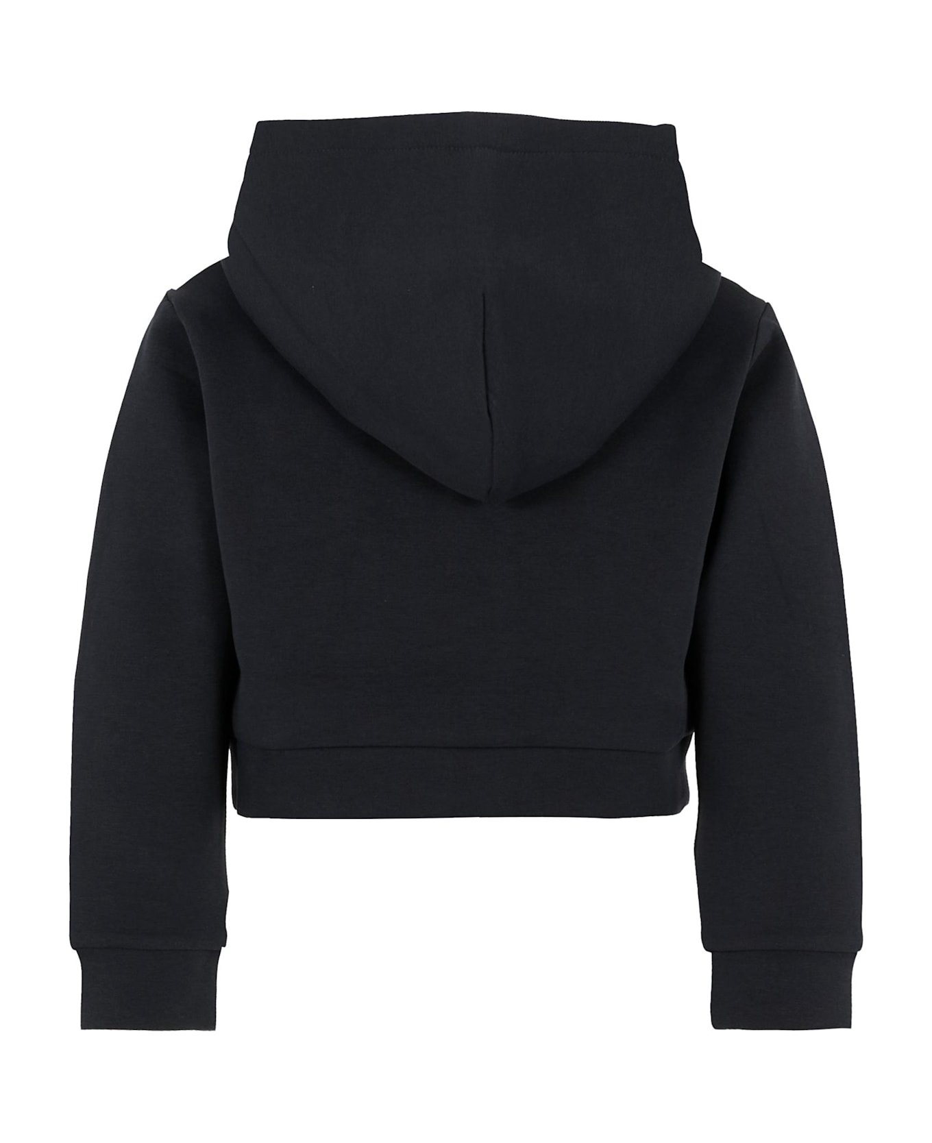 Marc Jacobs Blue Crop Sweatshirt For Girl With Logo - Blue