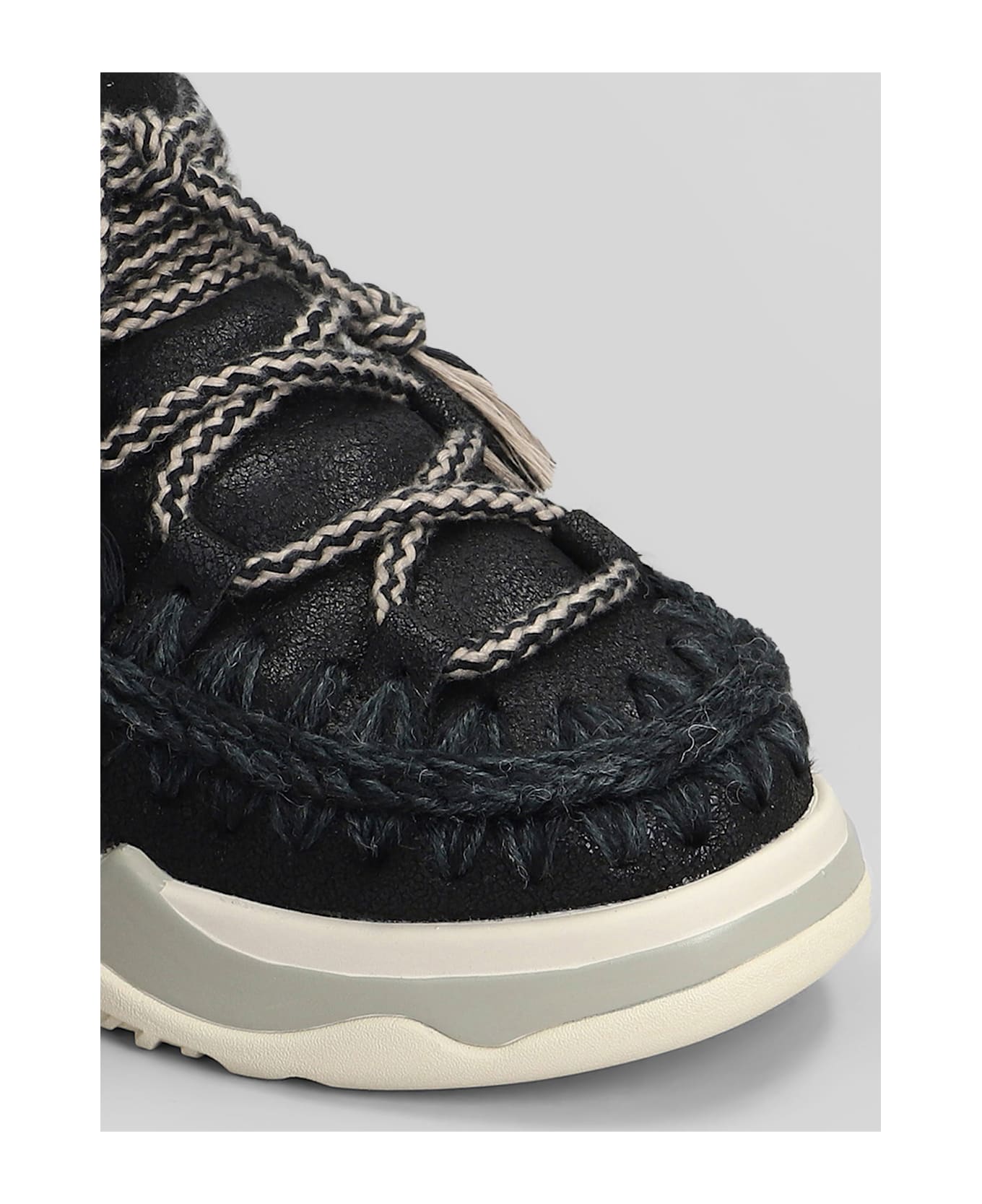 Mou Trainer 02 Scoubidoo Sneakers In Black Leather - black