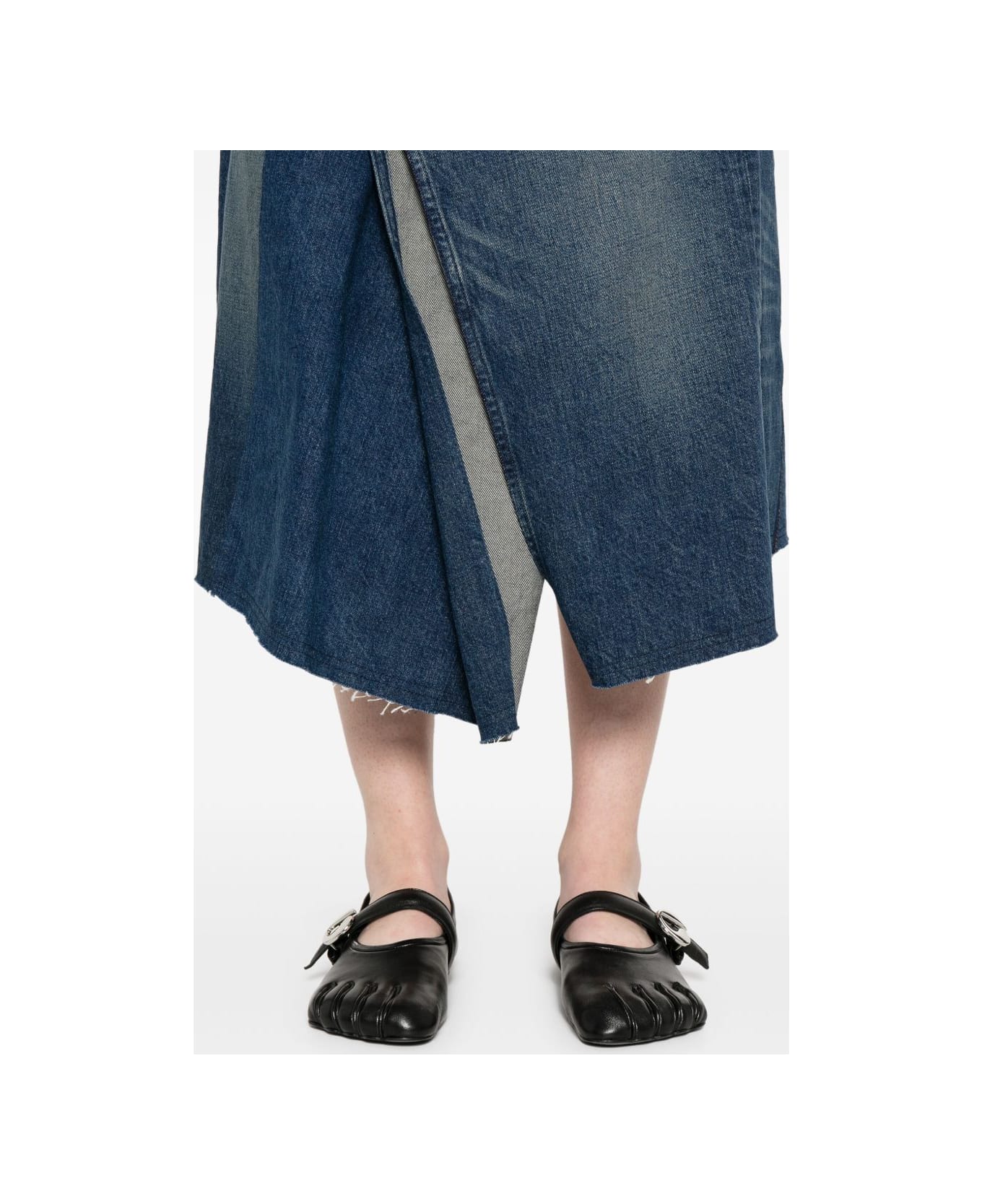 Junya Watanabe Denim Asymmetric Skirt - Blue