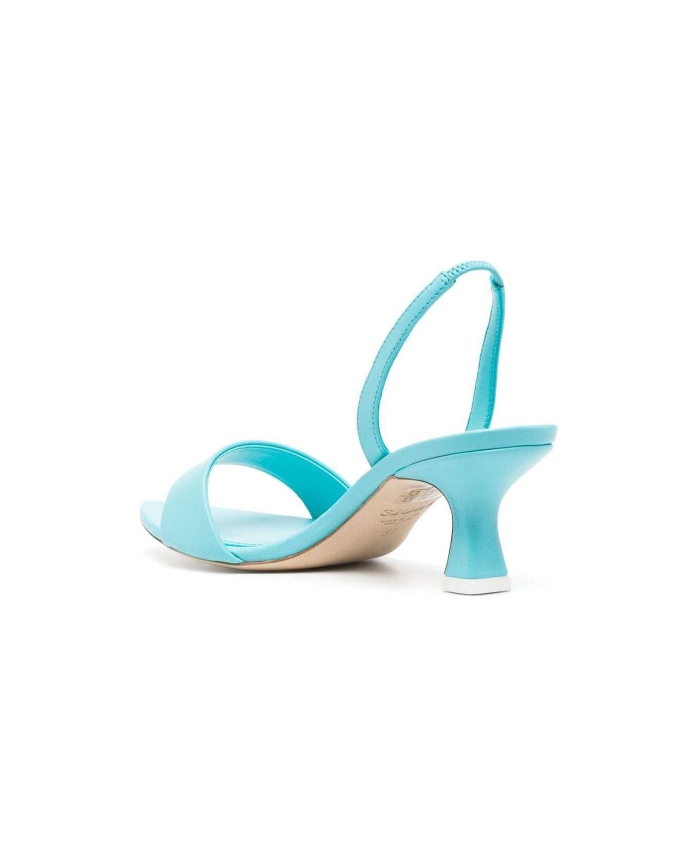 3JUIN 'orchid' Light Blue Pointed Sandals In Leather Woman - Light blue