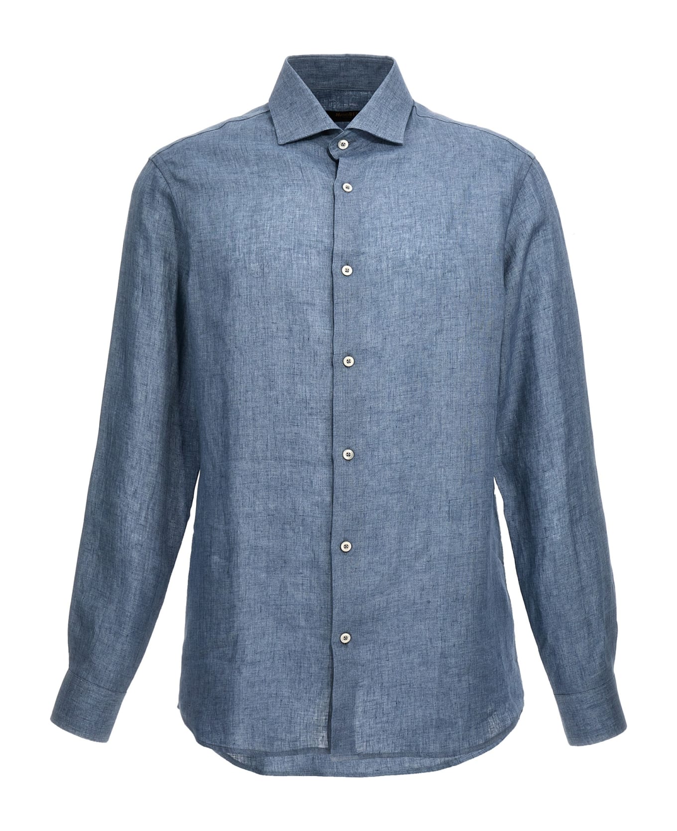 Moorer Linen Shirt - Light Blue シャツ