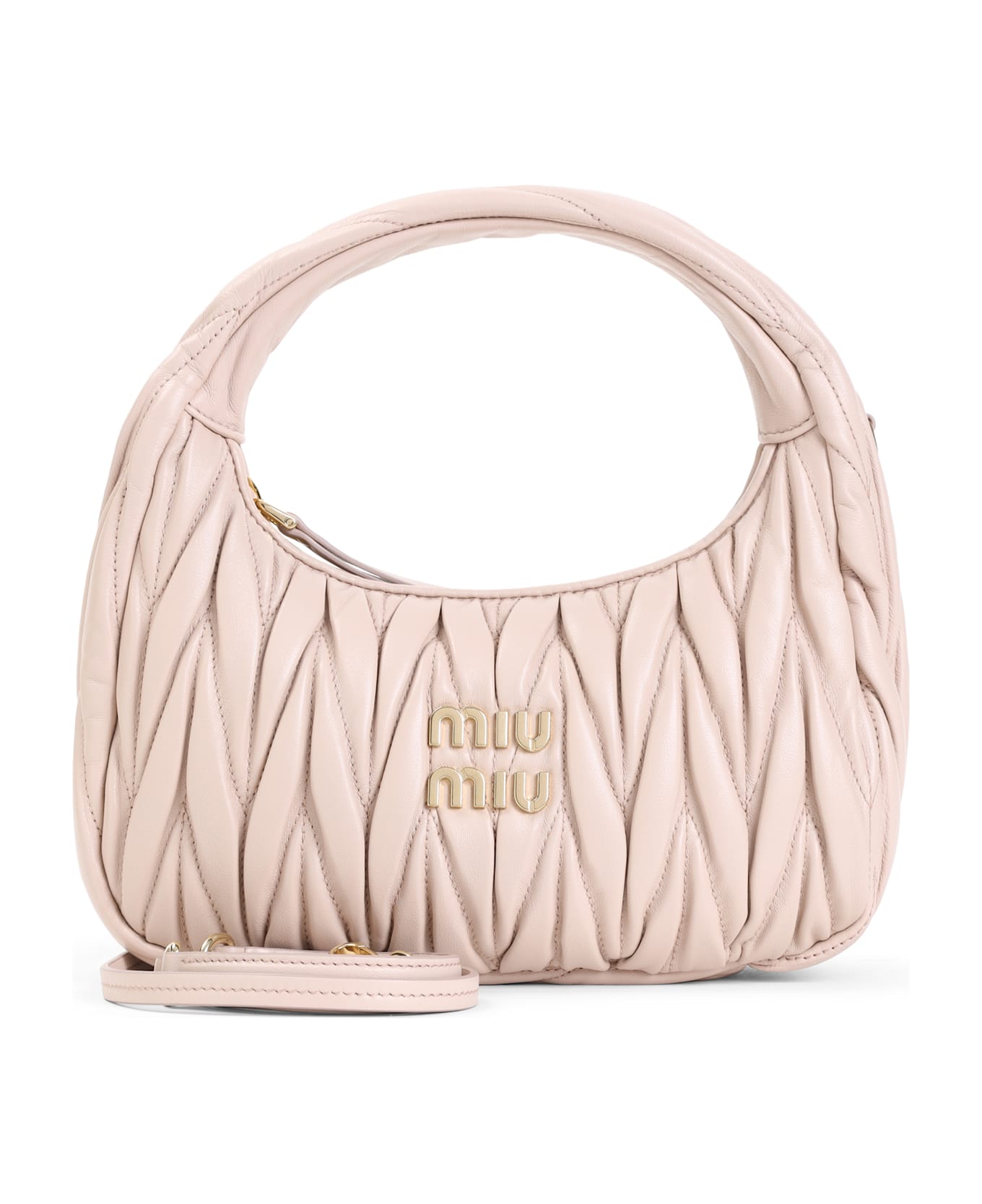 Miu Miu Powder Pink Nappa Leather Handbag - CIPRIA