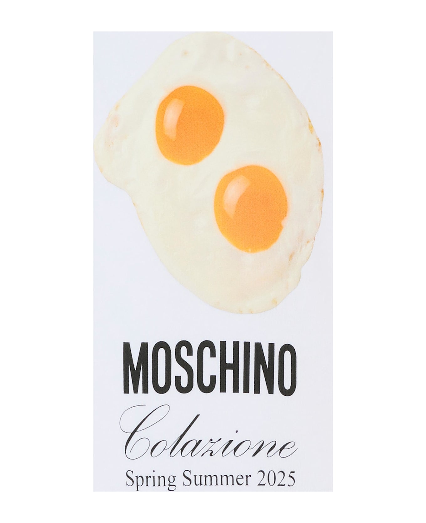 Moschino White Sweatshit For Boy With Egg Print - White