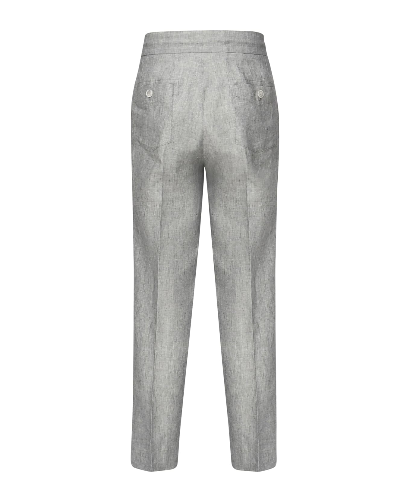 Dolce 
Gabbana Délavé Linen Canvas Trousers - Grey