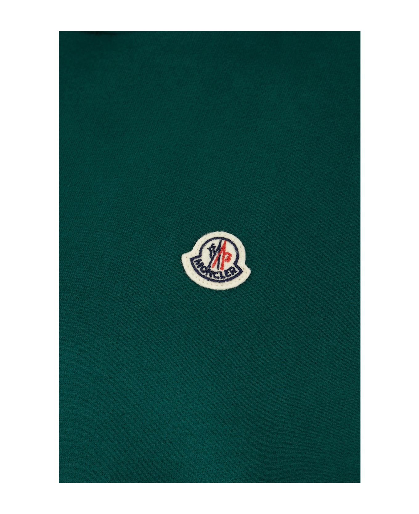 Moncler Green Cotton Sweatshirt - Verde