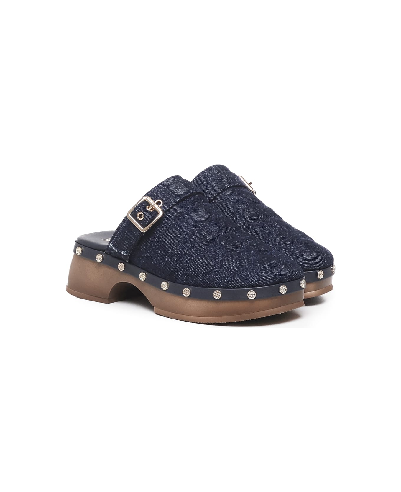 V73 Nyala Mules In Denim - Dark denim