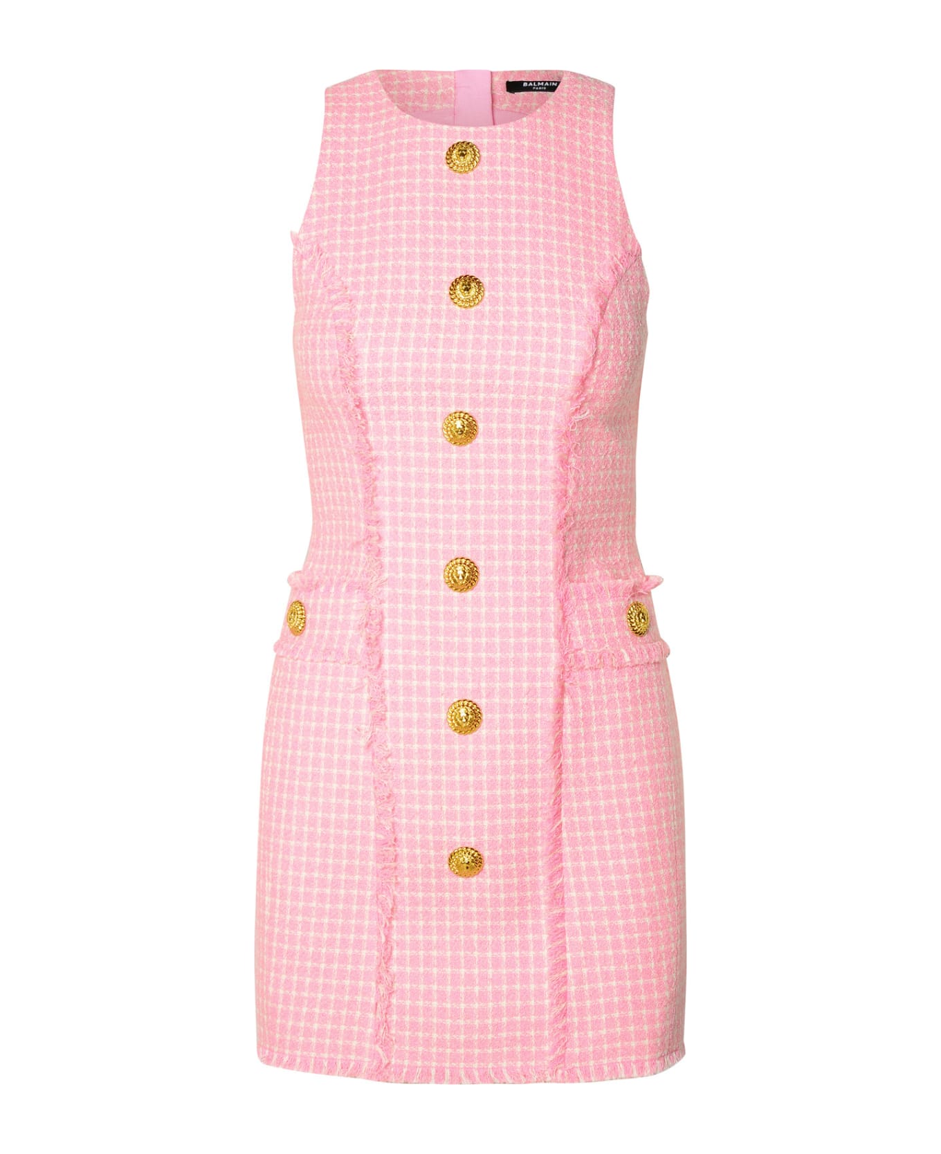 Balmain Cotton Blend Dress - Pink