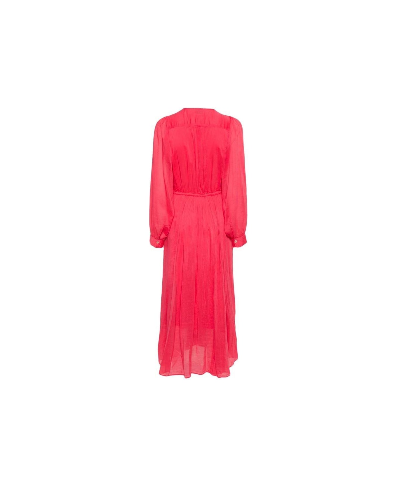 Forte_Forte Long-sleeved Maxi Dress - Red