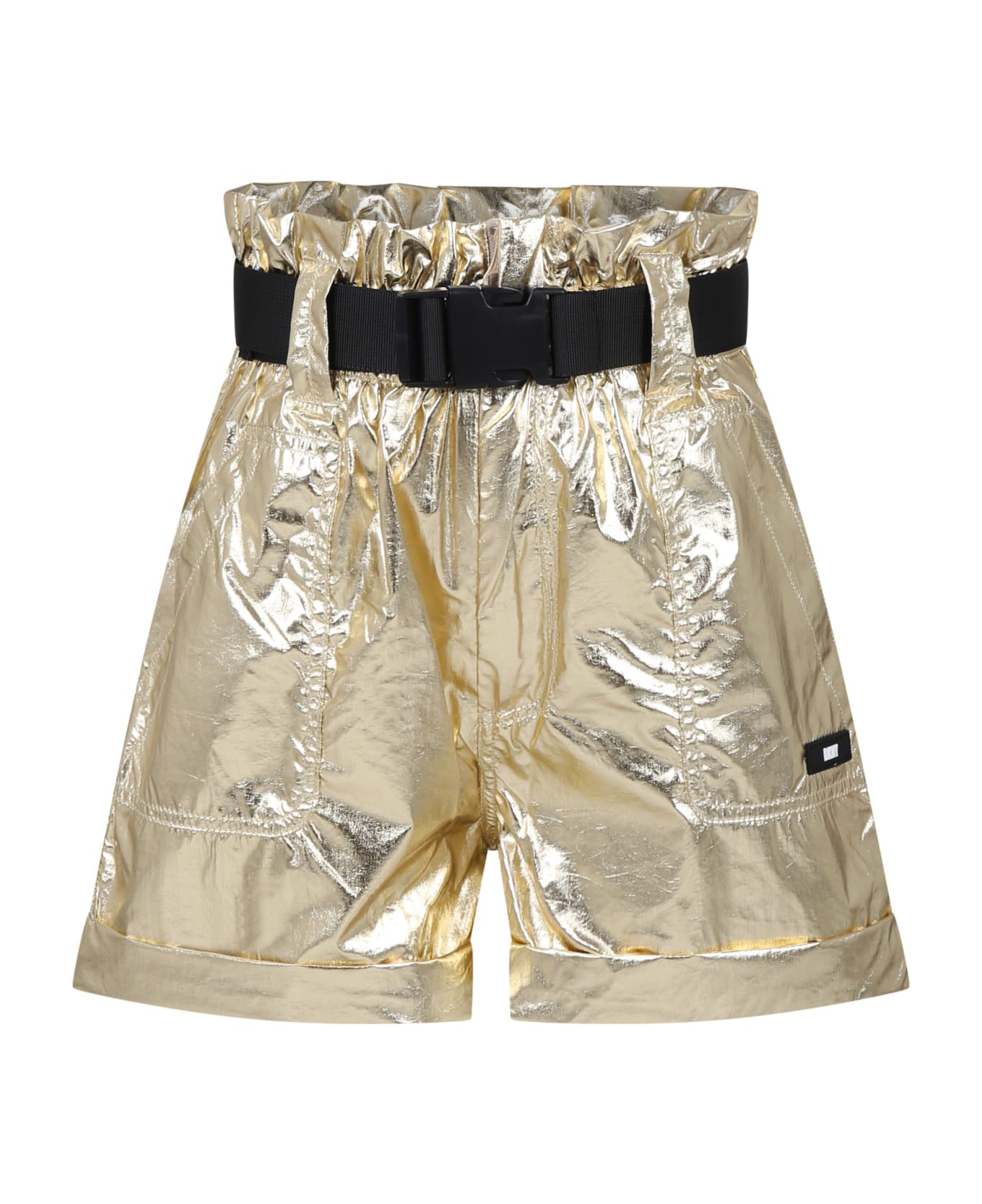 DKNY Golden Casual Shorts For Girl - Gold